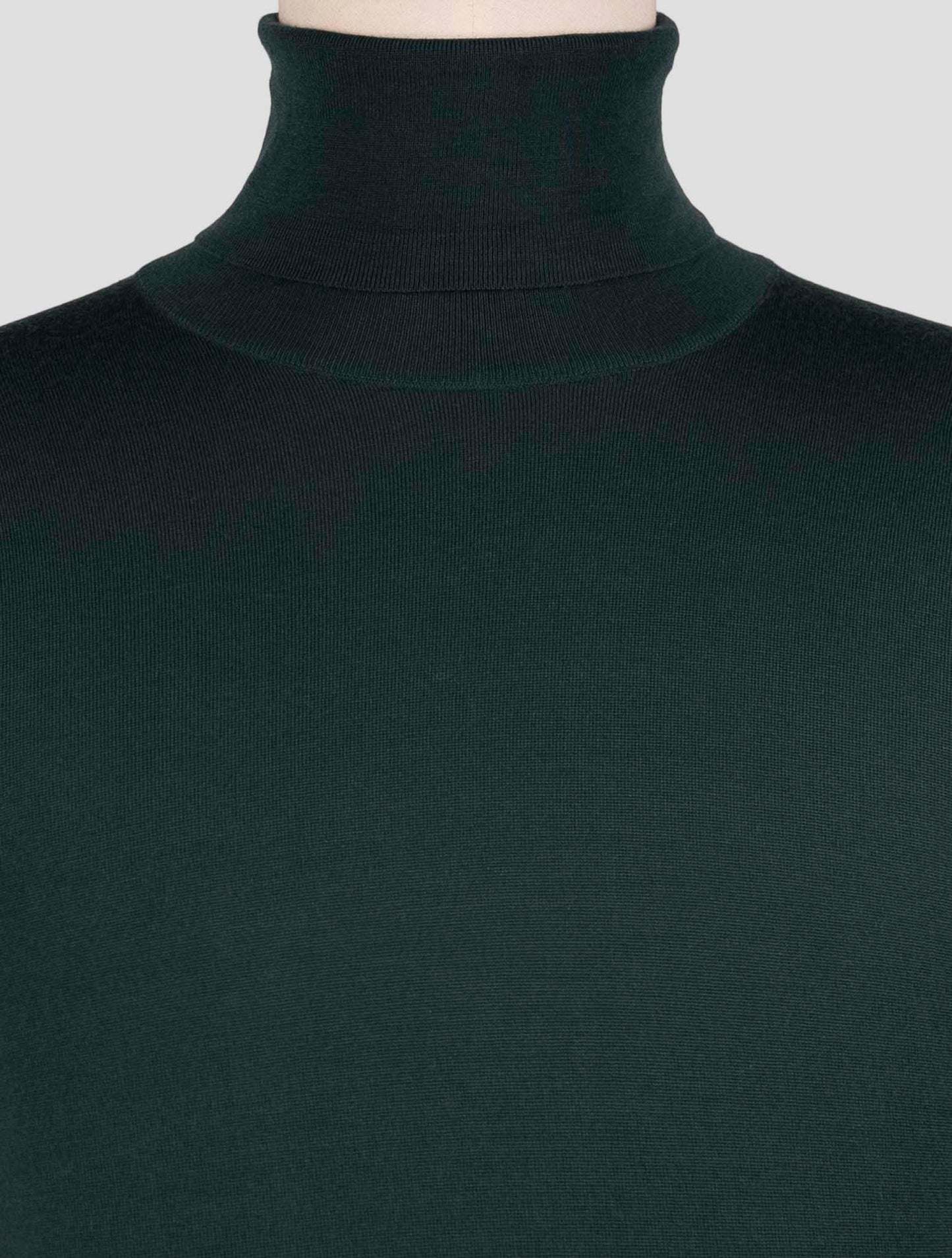 Kiton Green Wool Sweater Turtleneck