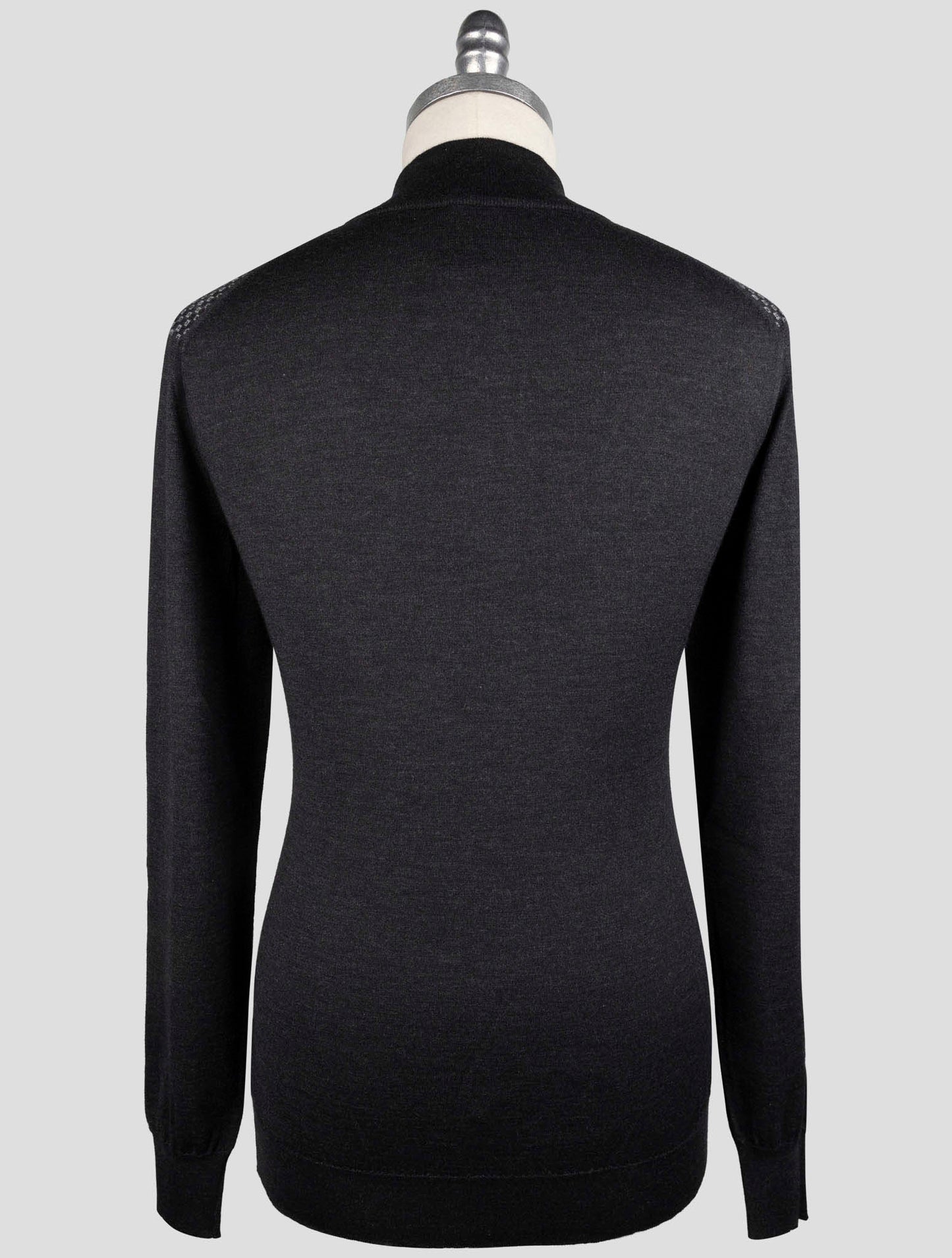 Kiton Dark Gray Cashmere Silk Sweater Half Zip