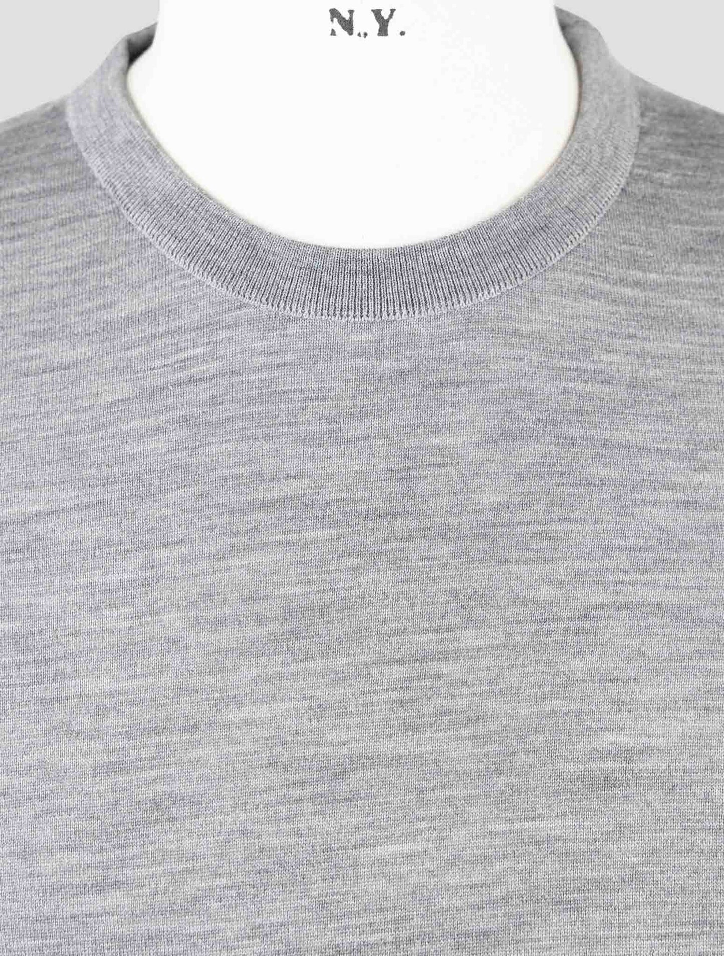 Kiton Gray Wool Sweater Crewneck