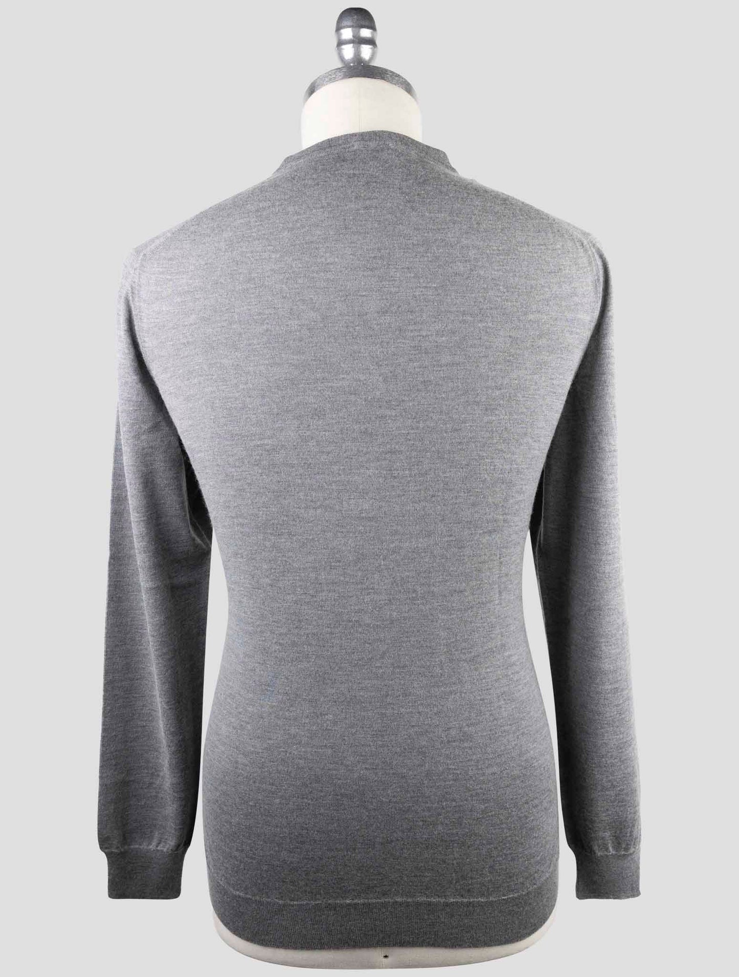 Kiton Gray Cashmere Silk Sweater V-Neck