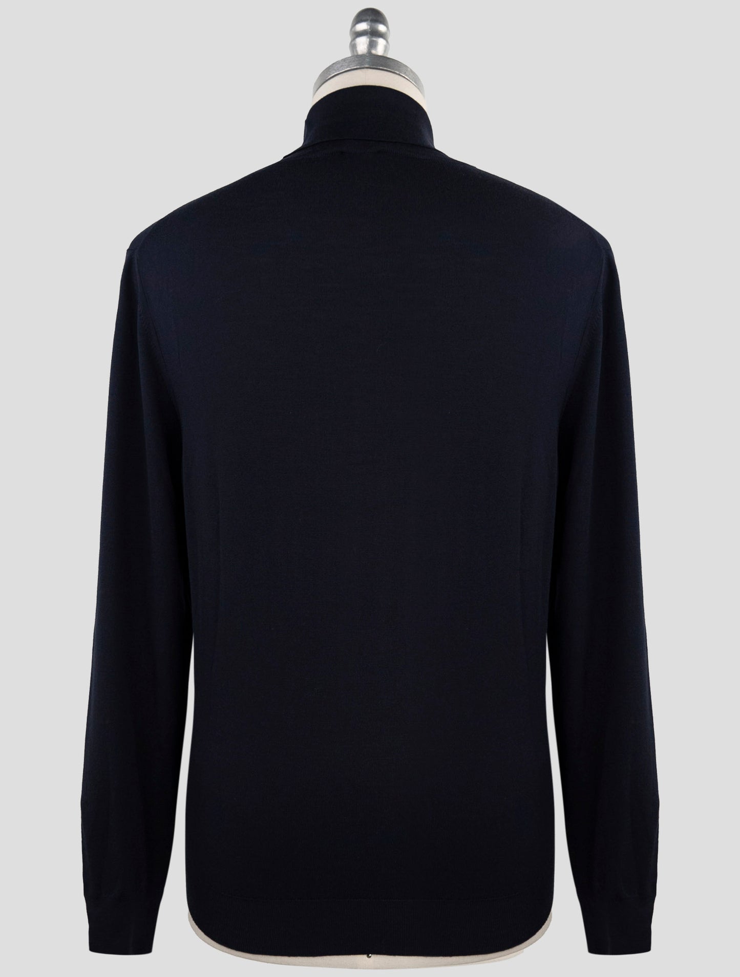 Kiton Blue Wool Sweater Turtleneck