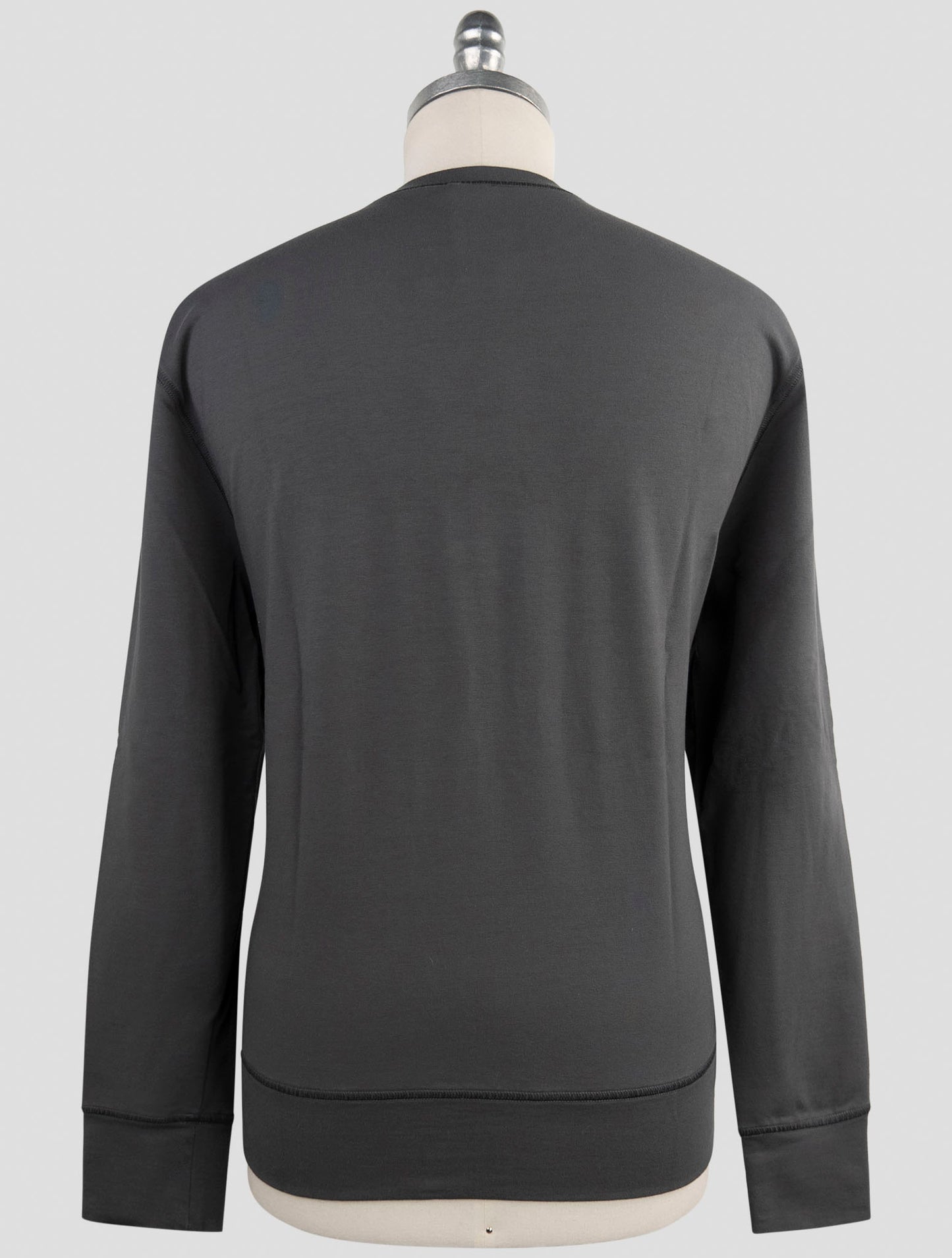 Kiton Gray Cotton Ea Sweater Hoodie
