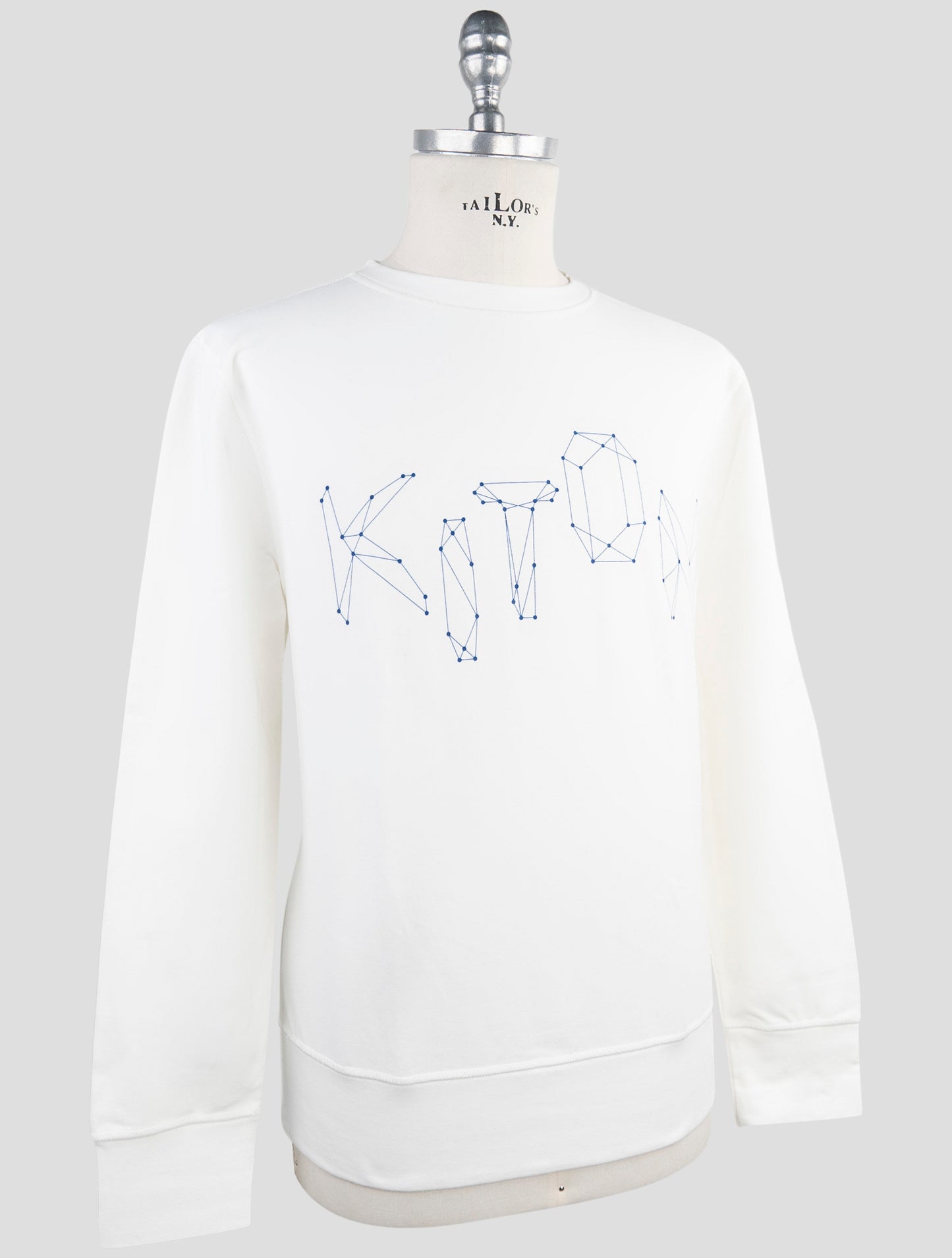 Kiton White Cotton Ea Sweater Crewneck