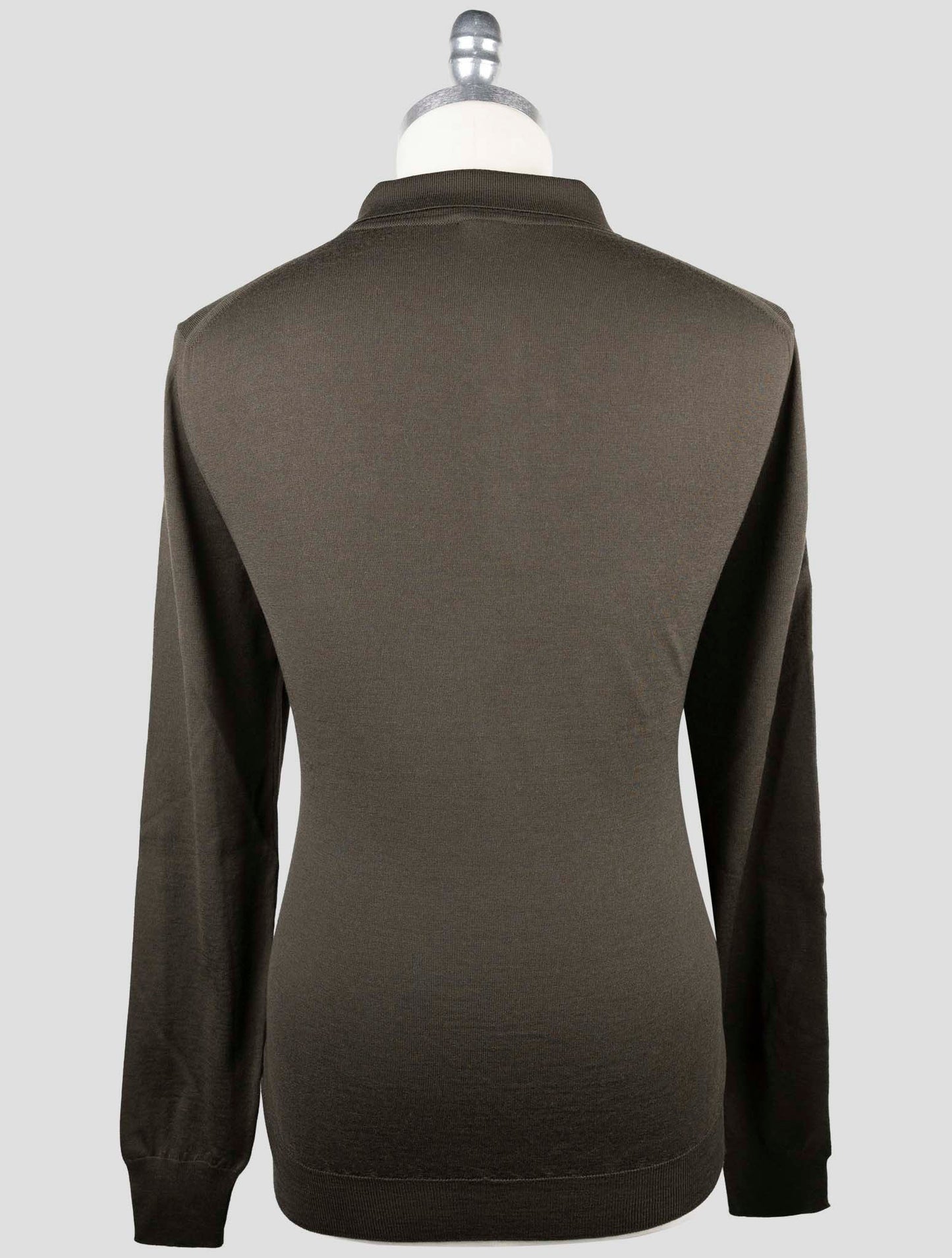 Kiton Green Wool Sweater Polo