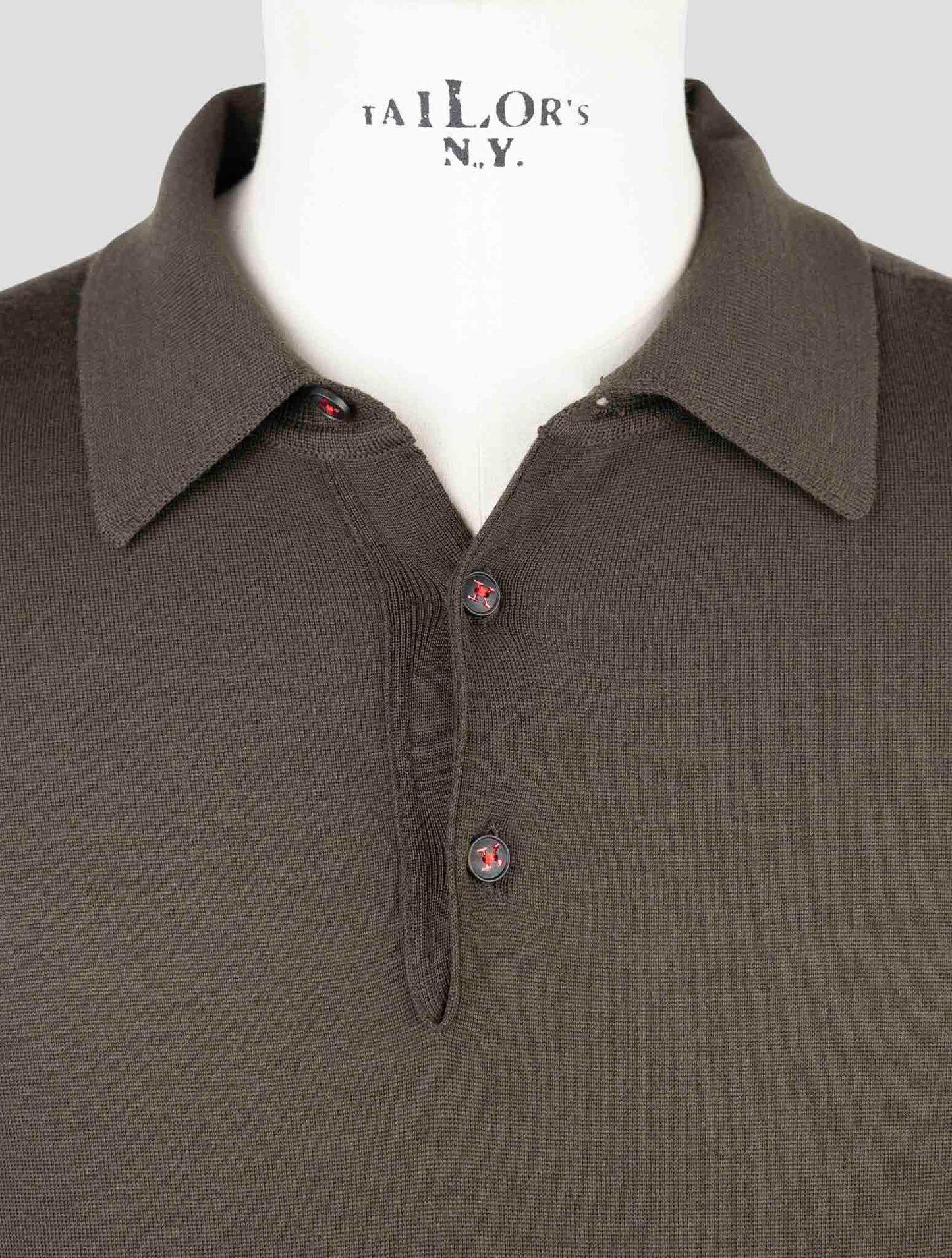 Kiton Green Wool Sweater Polo