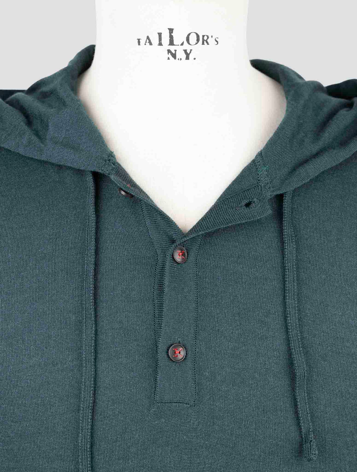 Kiton Green Cashmere Silk Sweater Hoodie