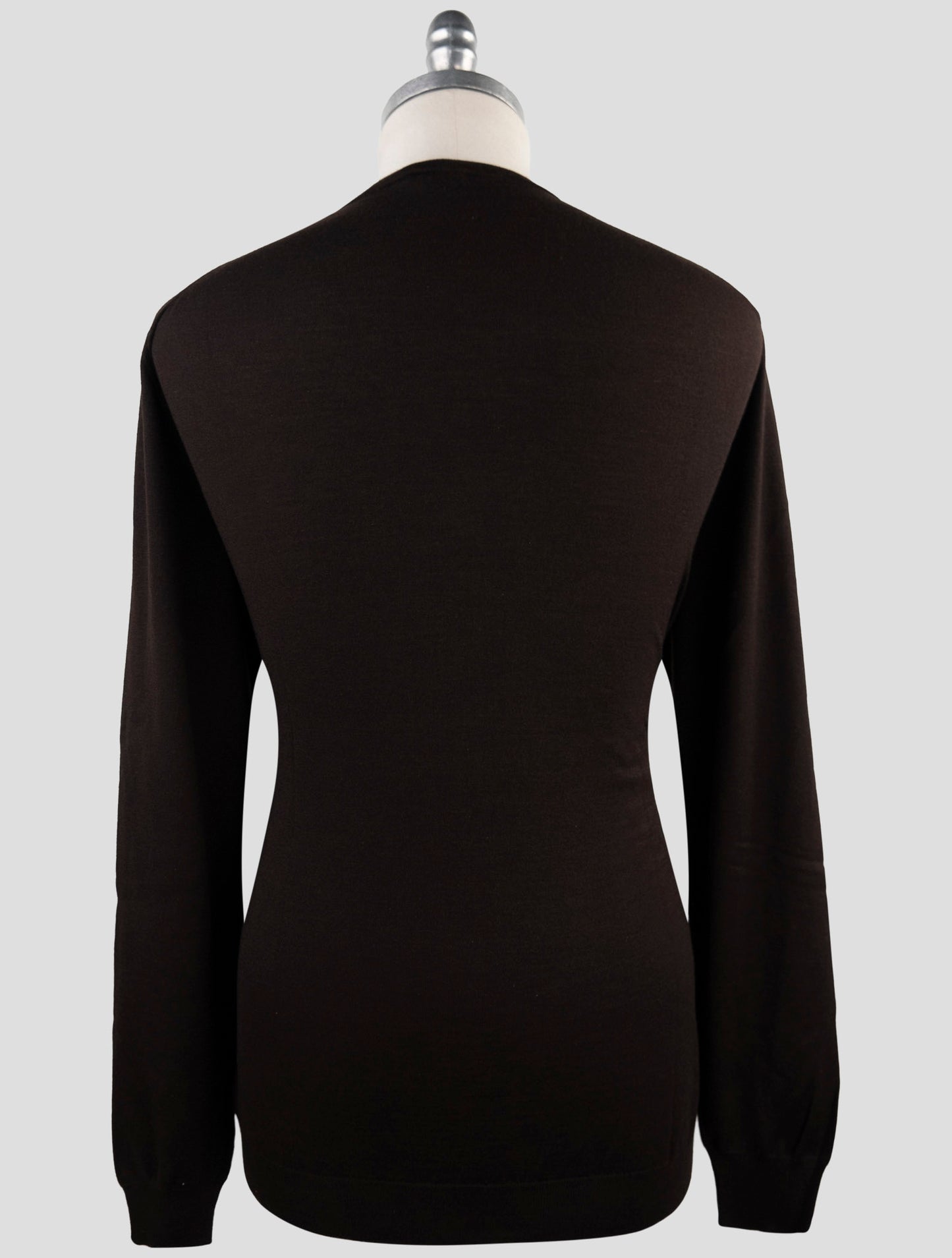 Kiton Brown Cashmere Silk Sweater V-Neck