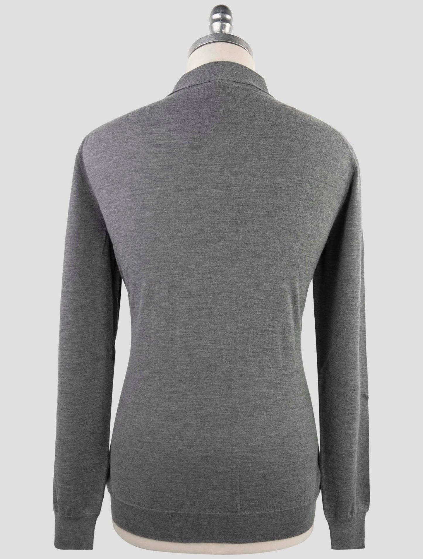 Kiton Gray Cashmere Silk Sweater Polo