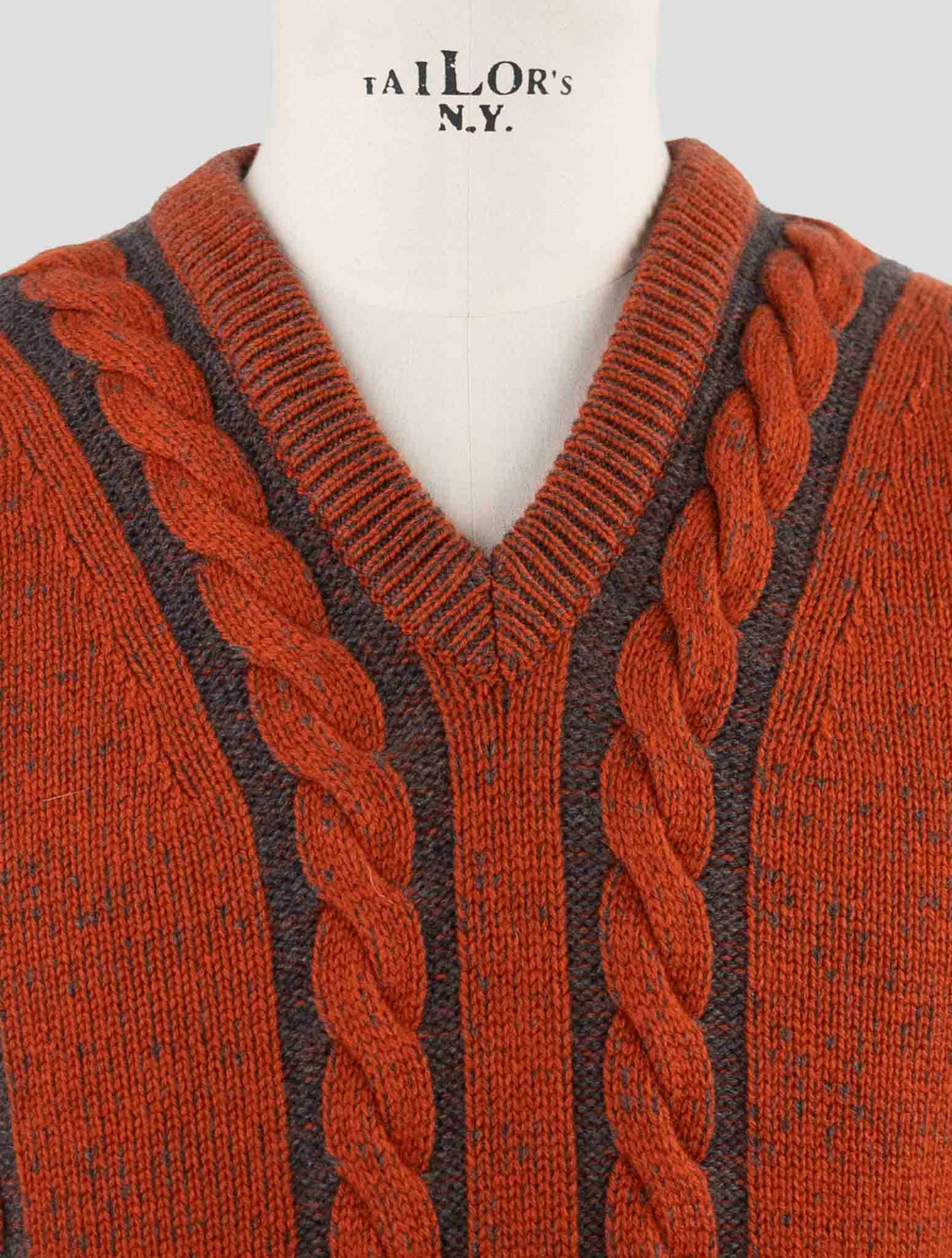 Kiton Multicolor Cashmere Sweater V-Neck