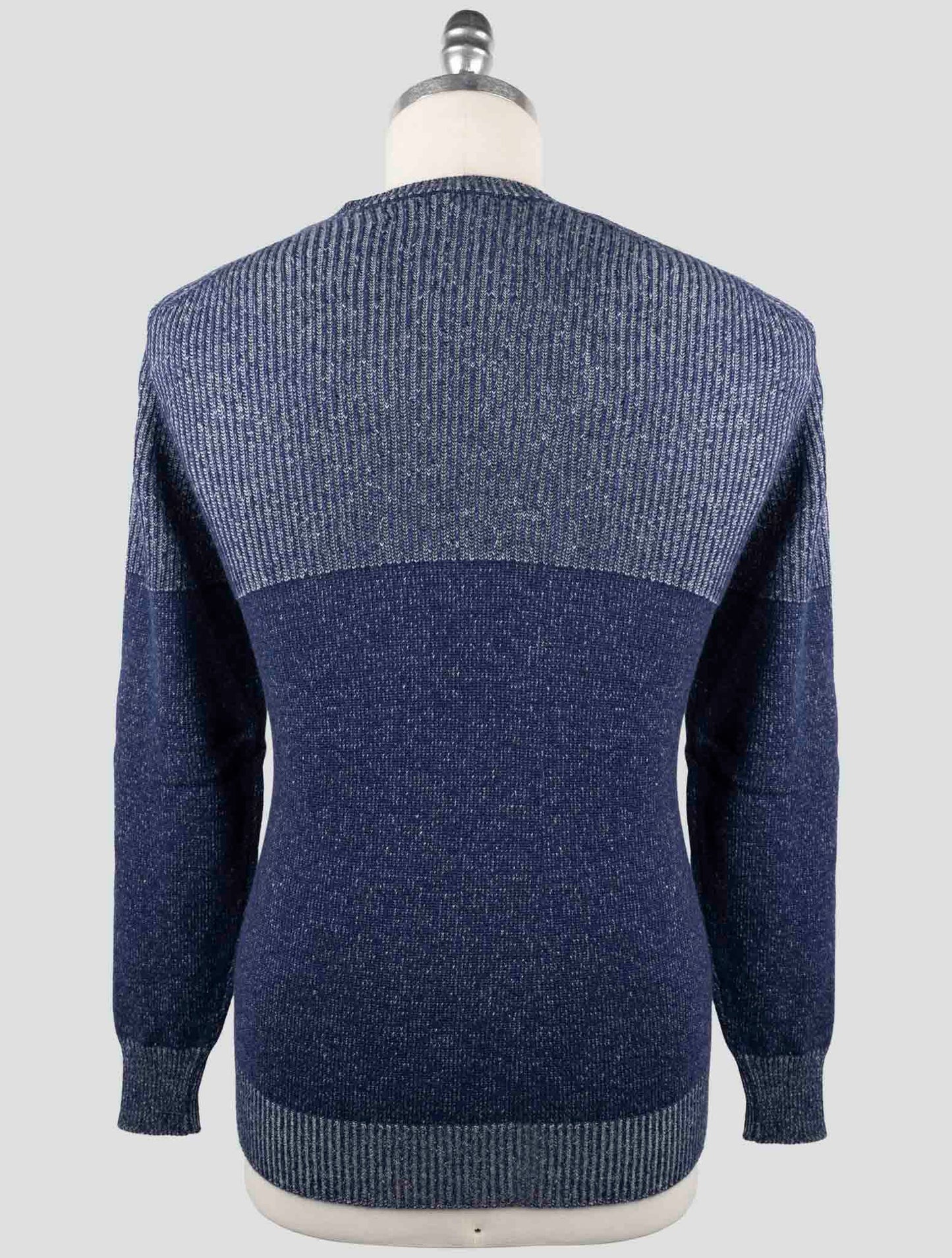 Kiton Gray Blue Cashmere Sweater Crewneck