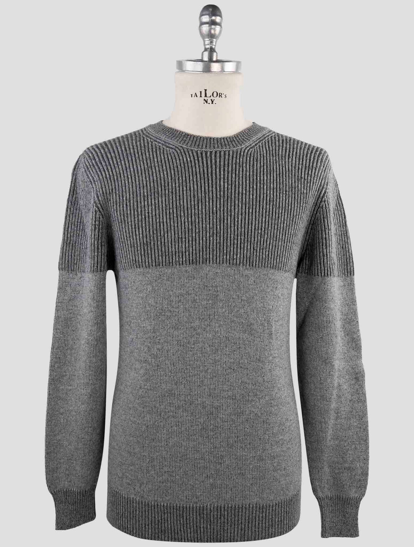 Kiton Gray Cashmere Sweater Crewneck