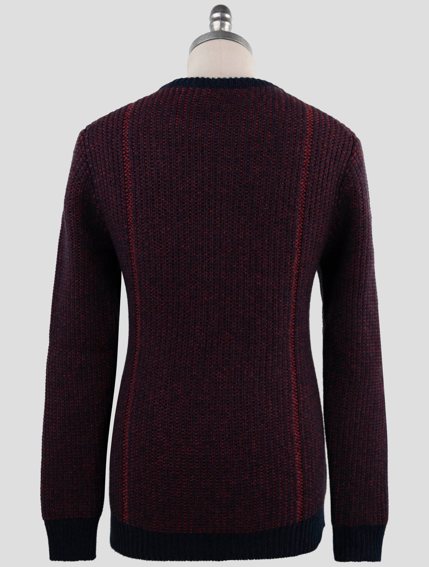 Kiton Red Blue Cashmere Sweater Crewneck