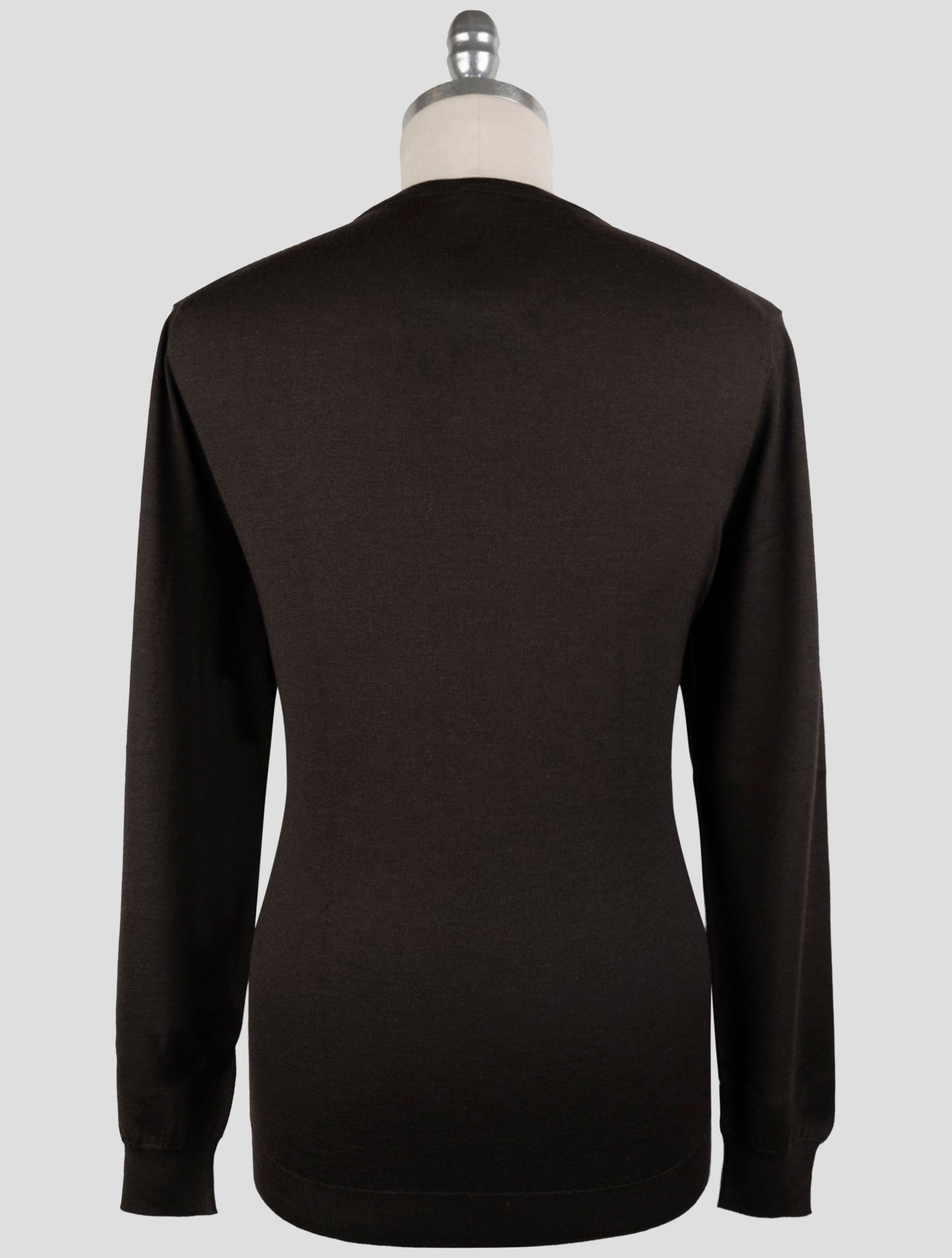 Kiton Brown Cashmere Silk Sweater Crewneck