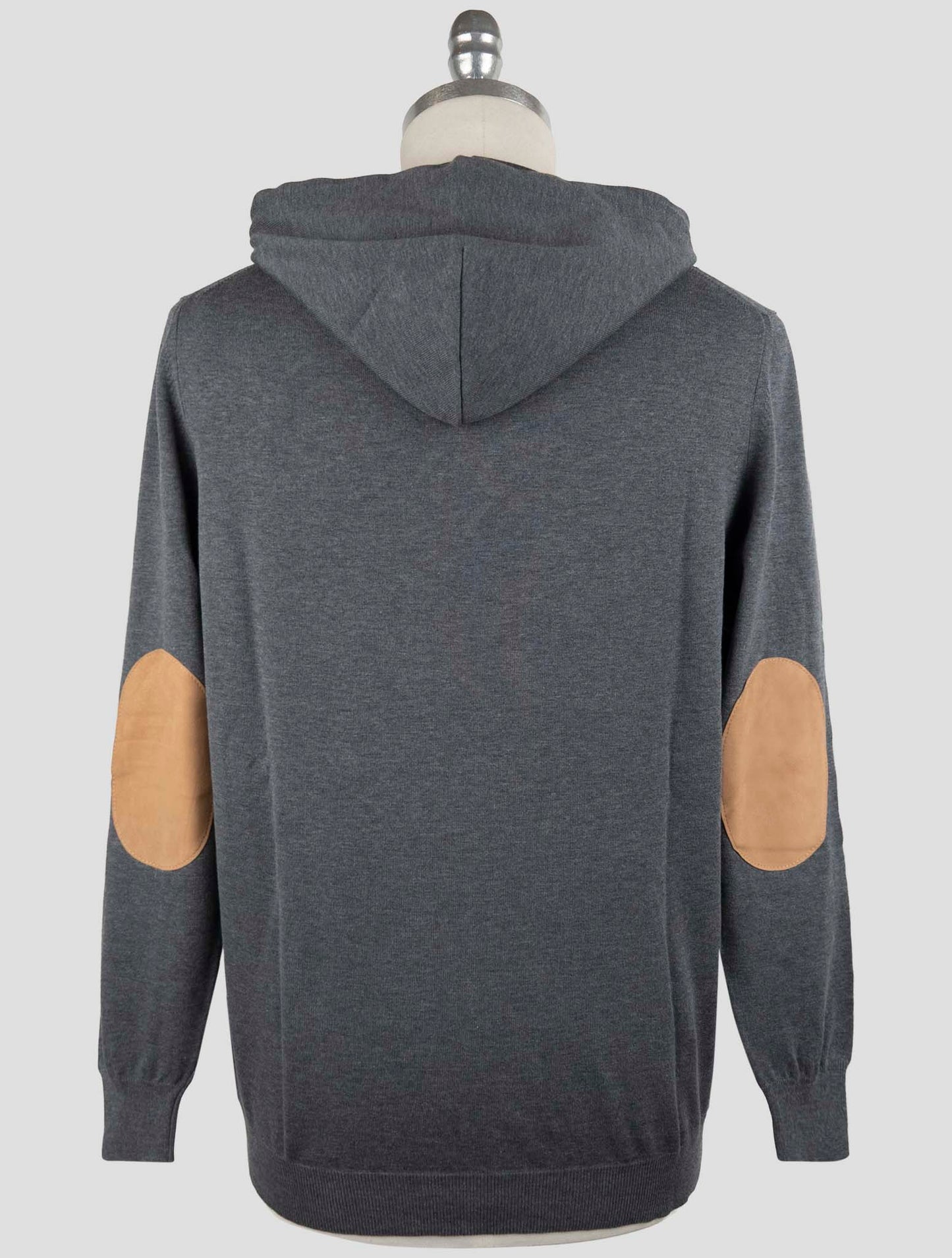 Kiton Gray Cotton Sweater Hoodie