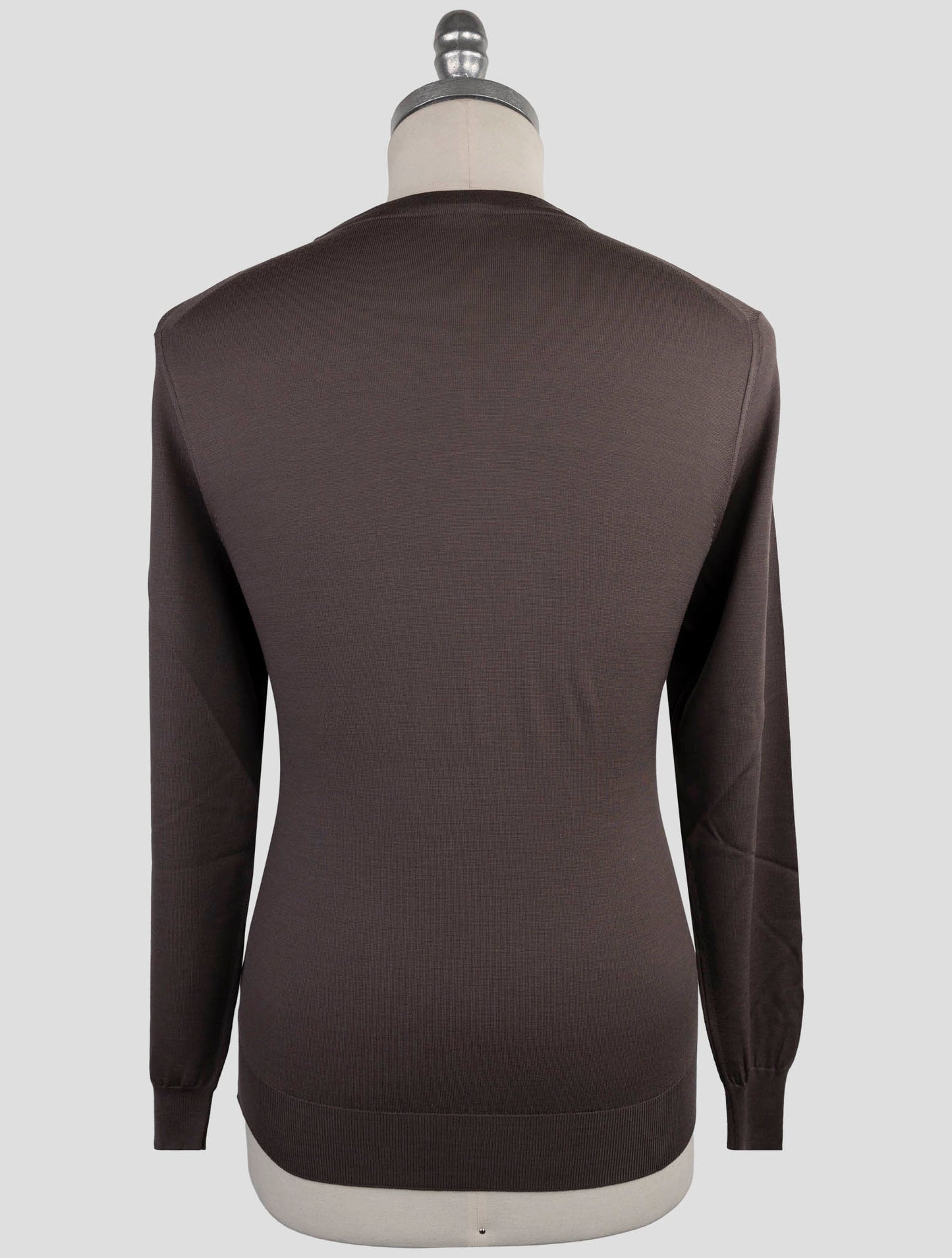 Kiton Taupe Wool Sweater Crewneck