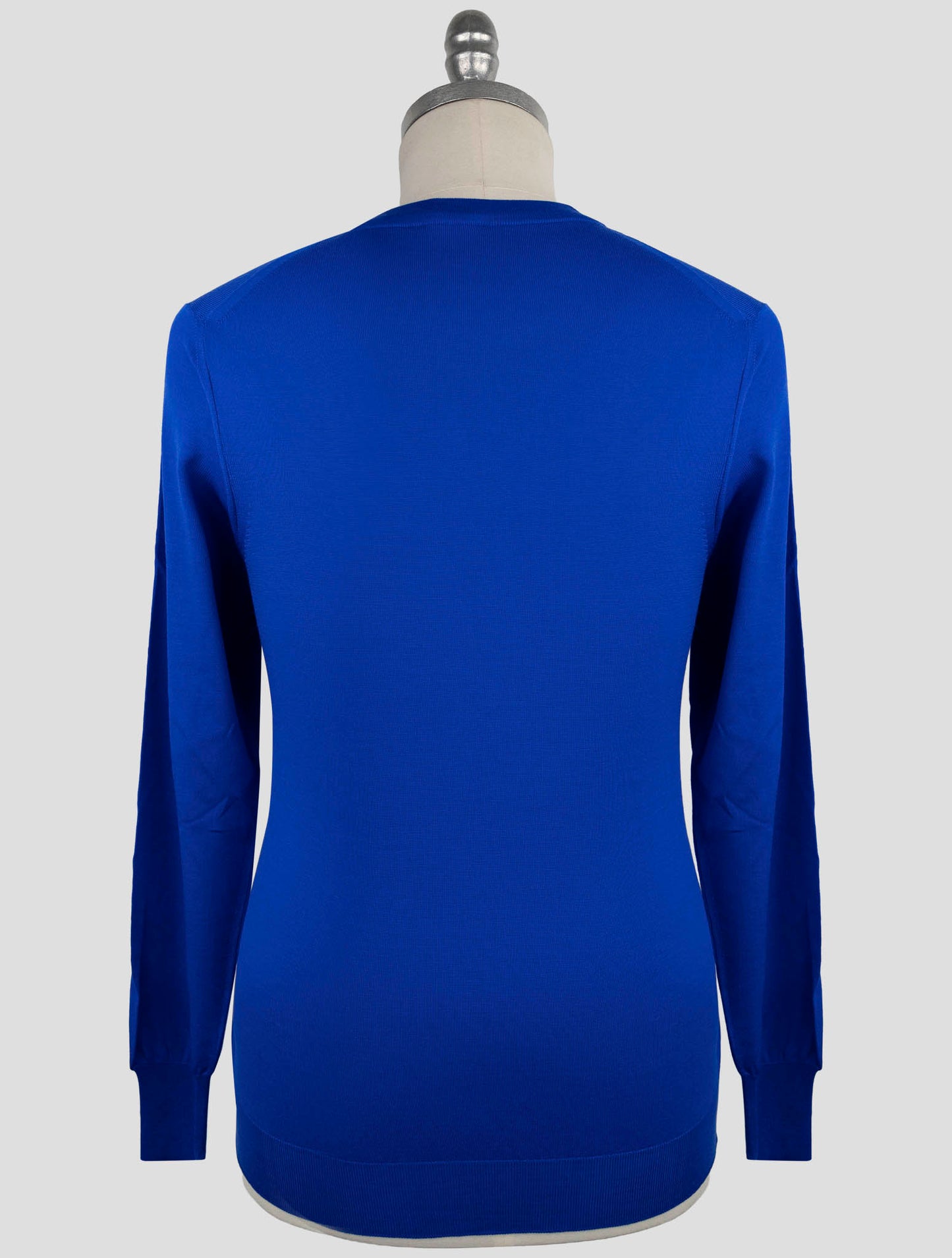 Kiton Blue Wool Sweater Crewneck