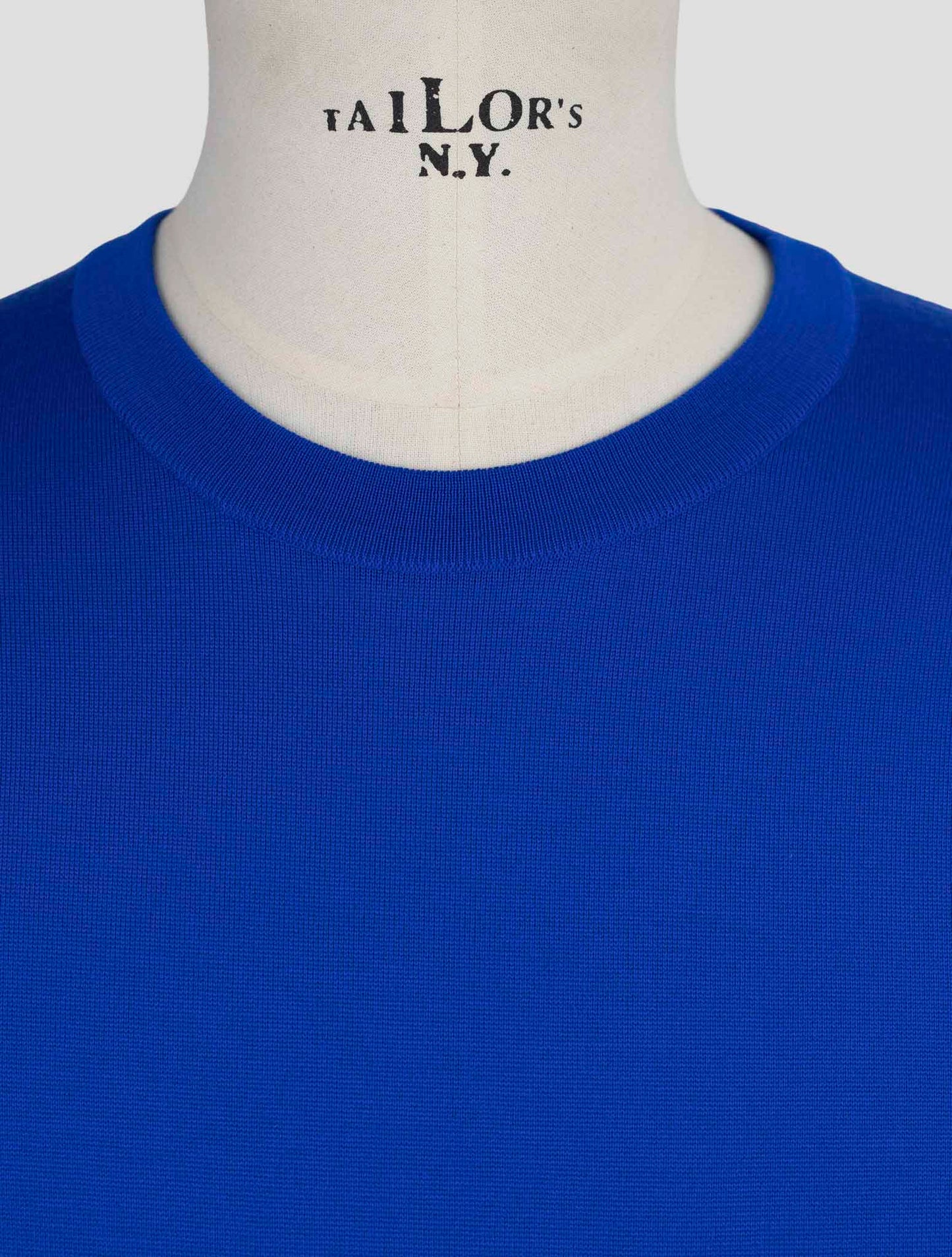 Kiton Blue Wool Sweater Crewneck