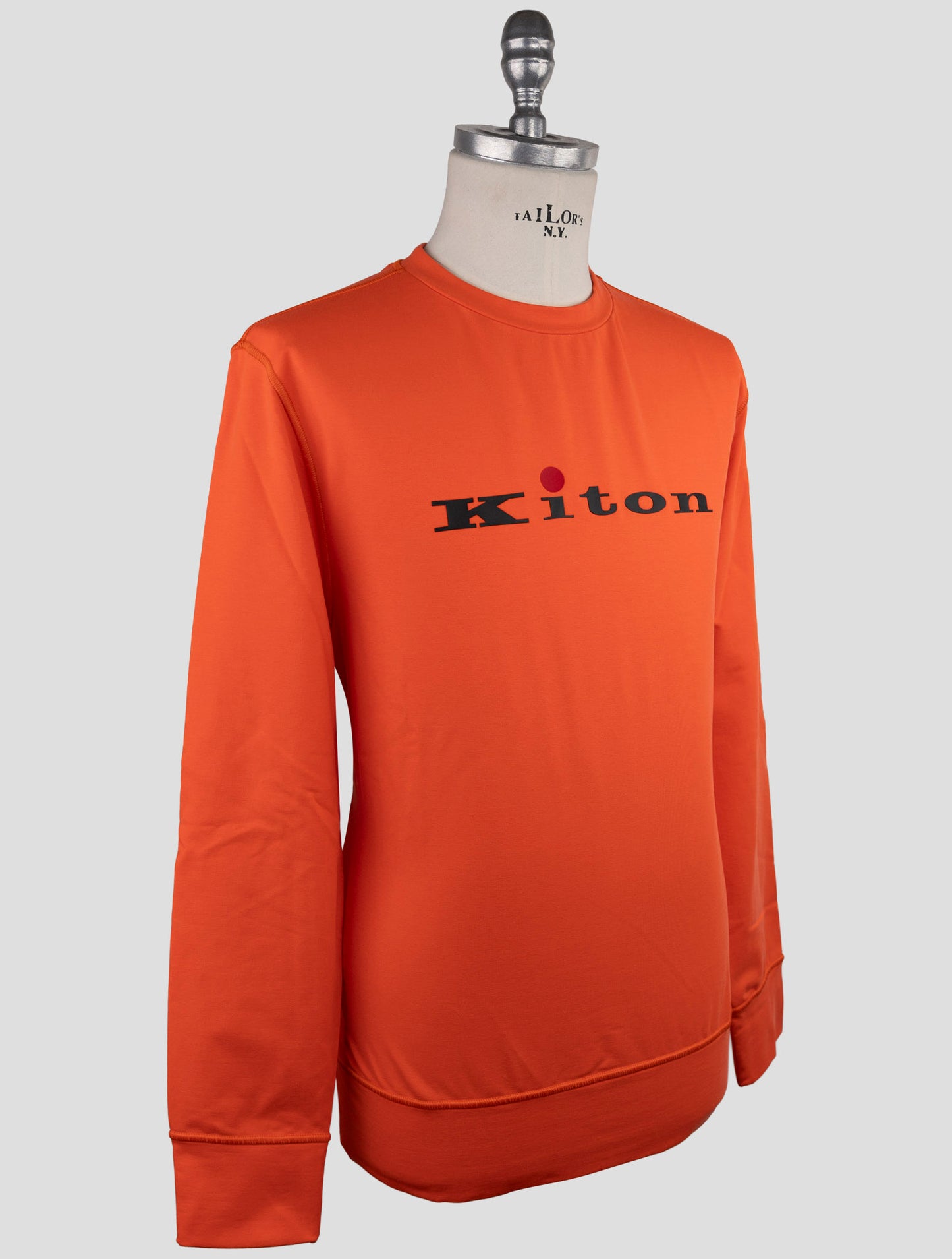 Kiton Red Cotton Ea Sweater Crewneck