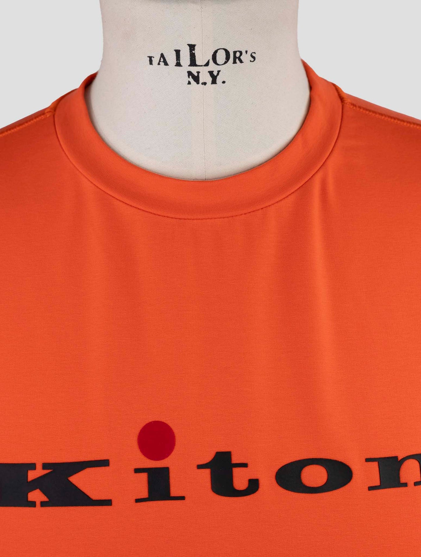 Kiton Red Cotton Ea Sweater Crewneck