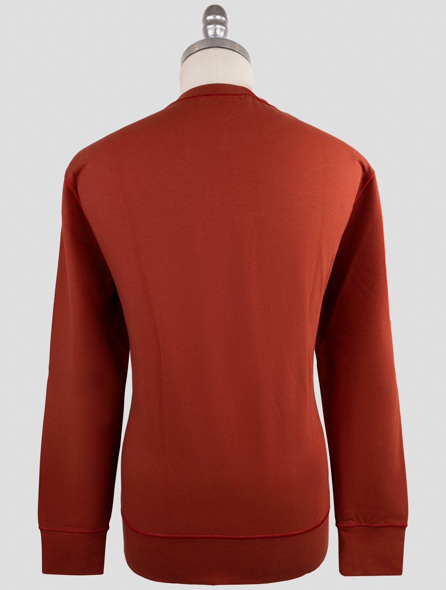 Kiton Red Cotton Ea Sweater Crewneck