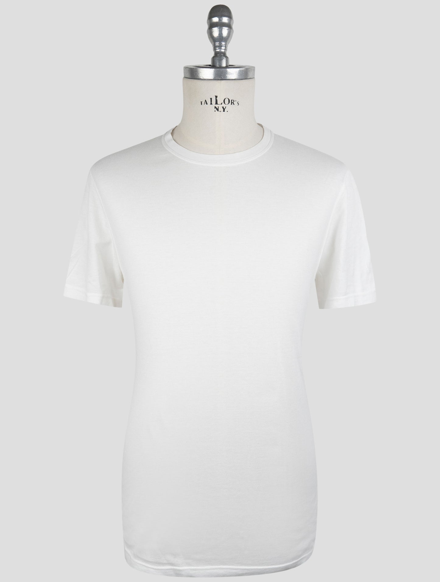 Kiton White Cotton Cashmere T-Shirt