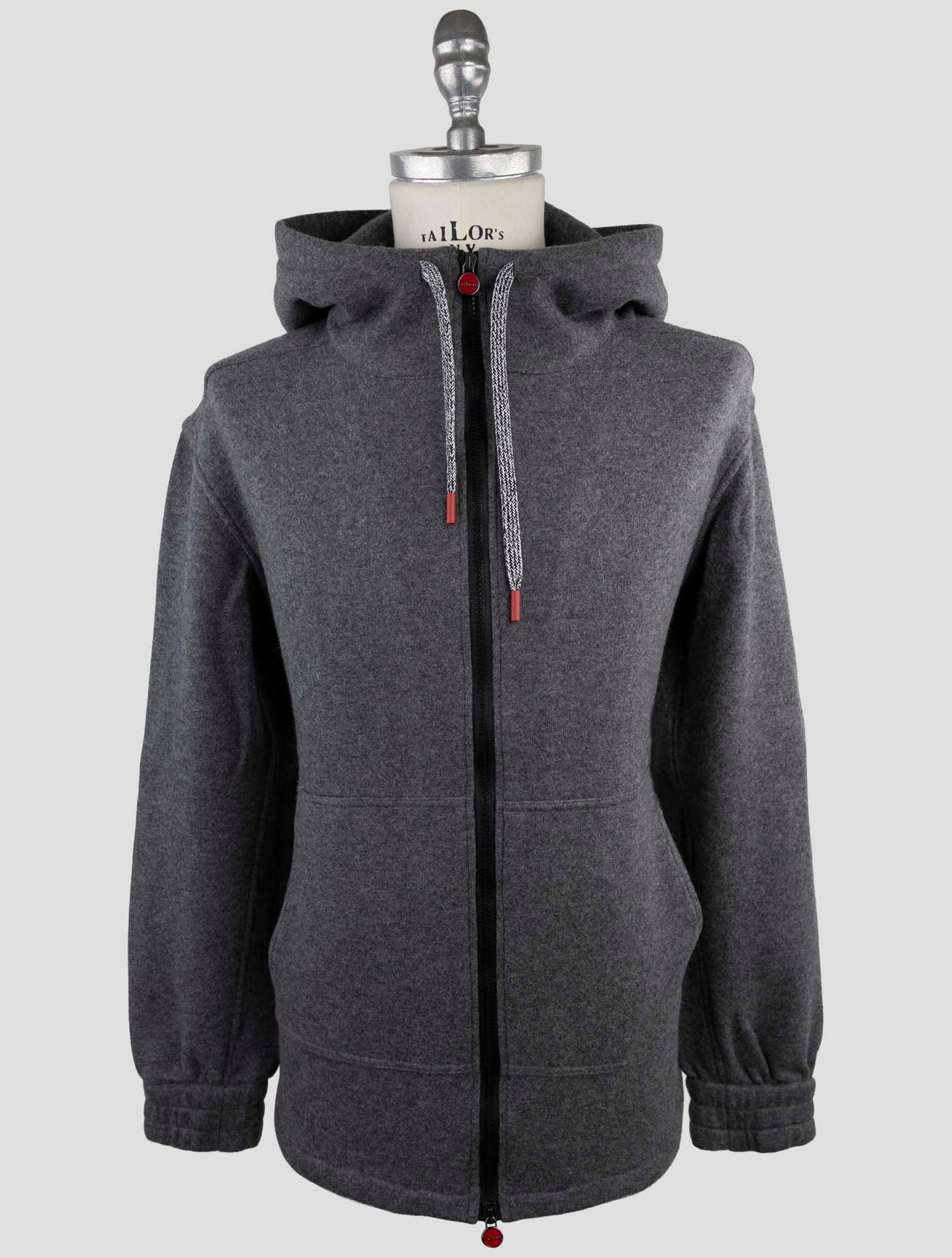 Kiton Gray Cashmere Pa Sweater Full Zip