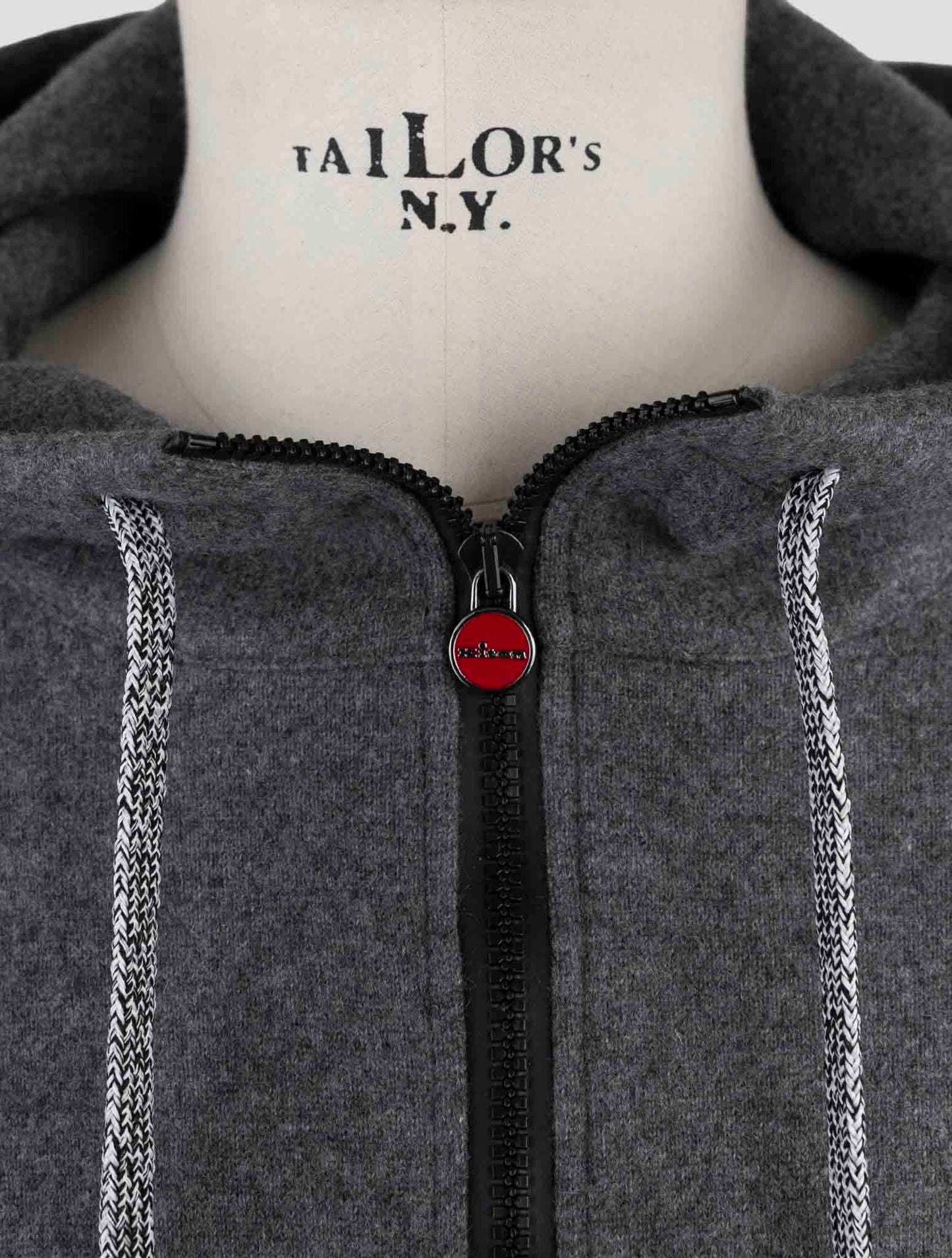 Kiton Gray Cashmere Pa Sweater Full Zip