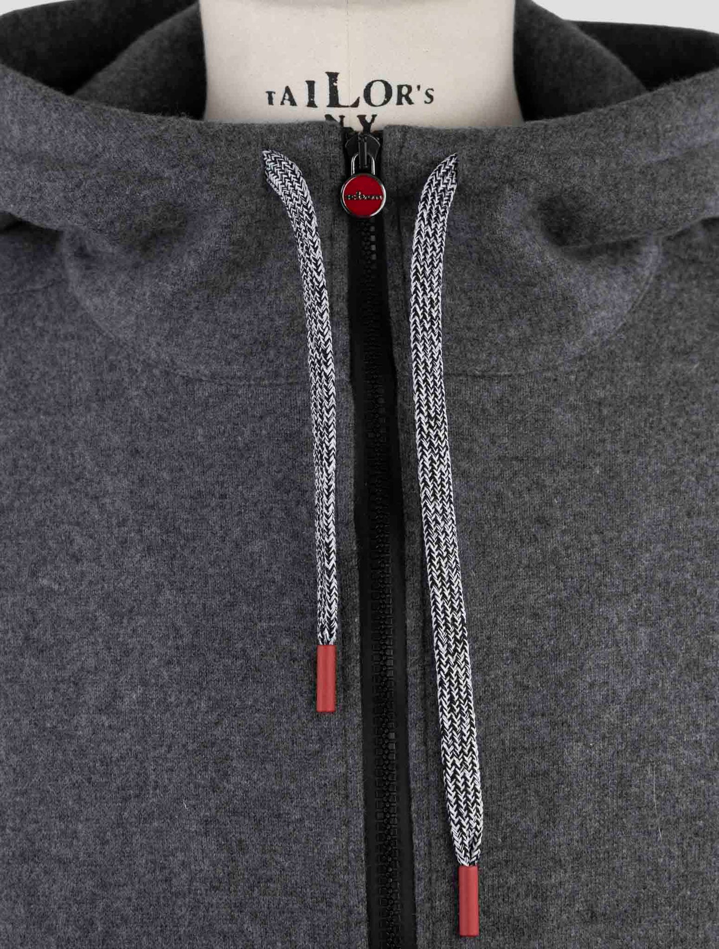 Kiton Gray Cashmere Pa Sweater Full Zip