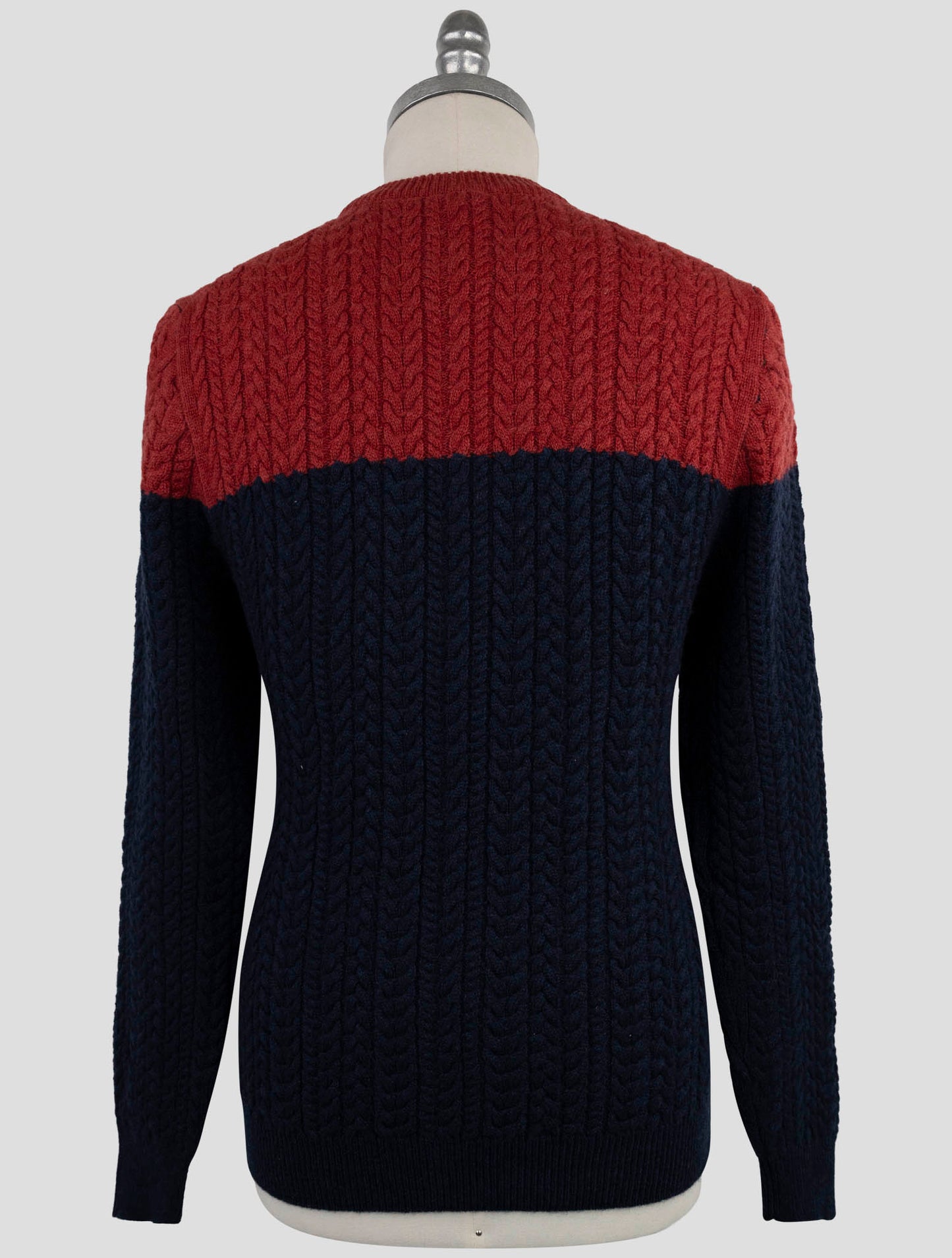 Kiton Red Blue Cashmere Sweater Crewneck