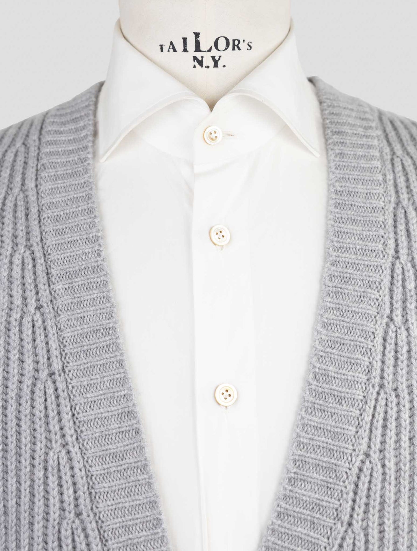 Kiton Gray Cashmere Sweater Cardigan