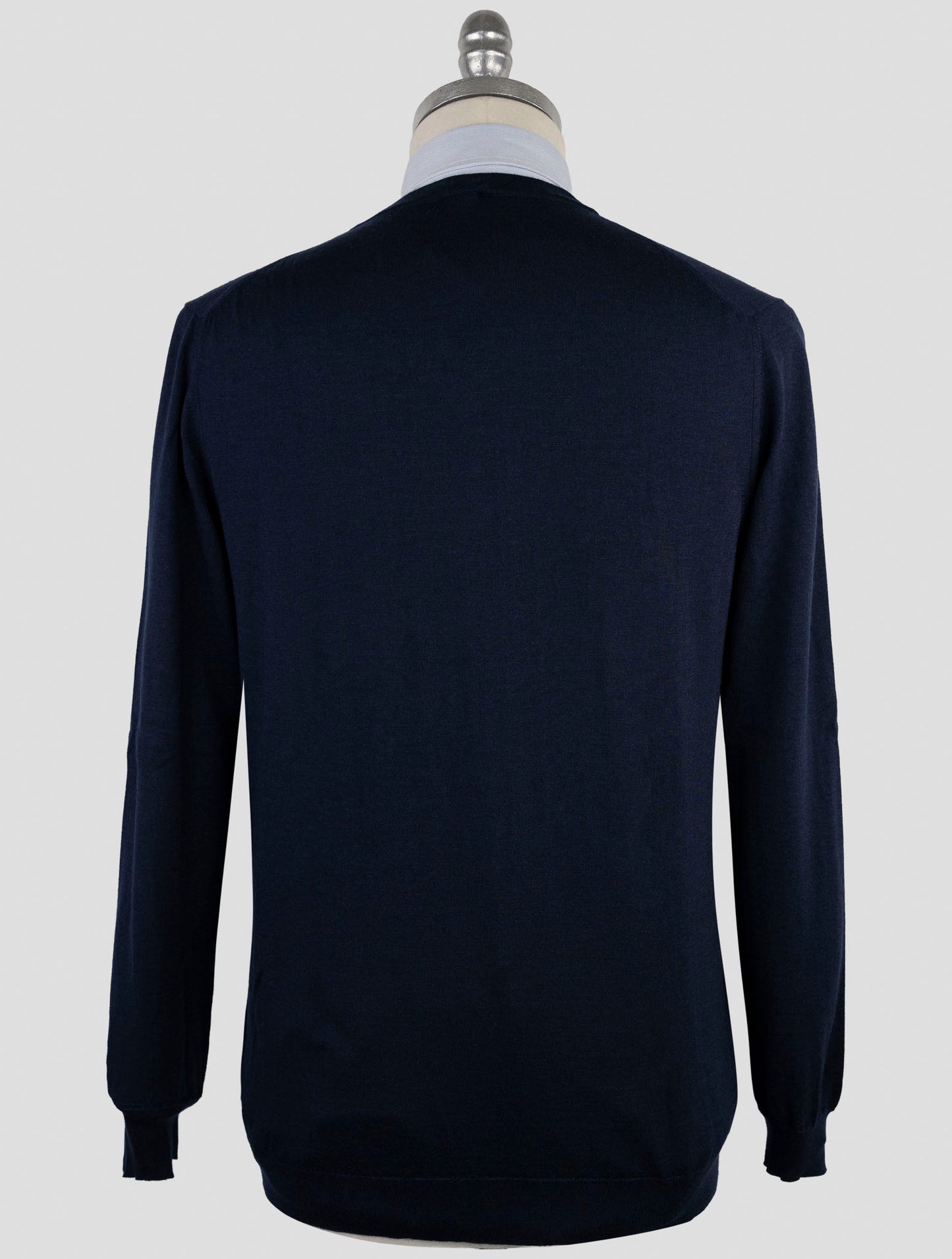 Kiton Blue Cashmere Silk Sweater V-Neck