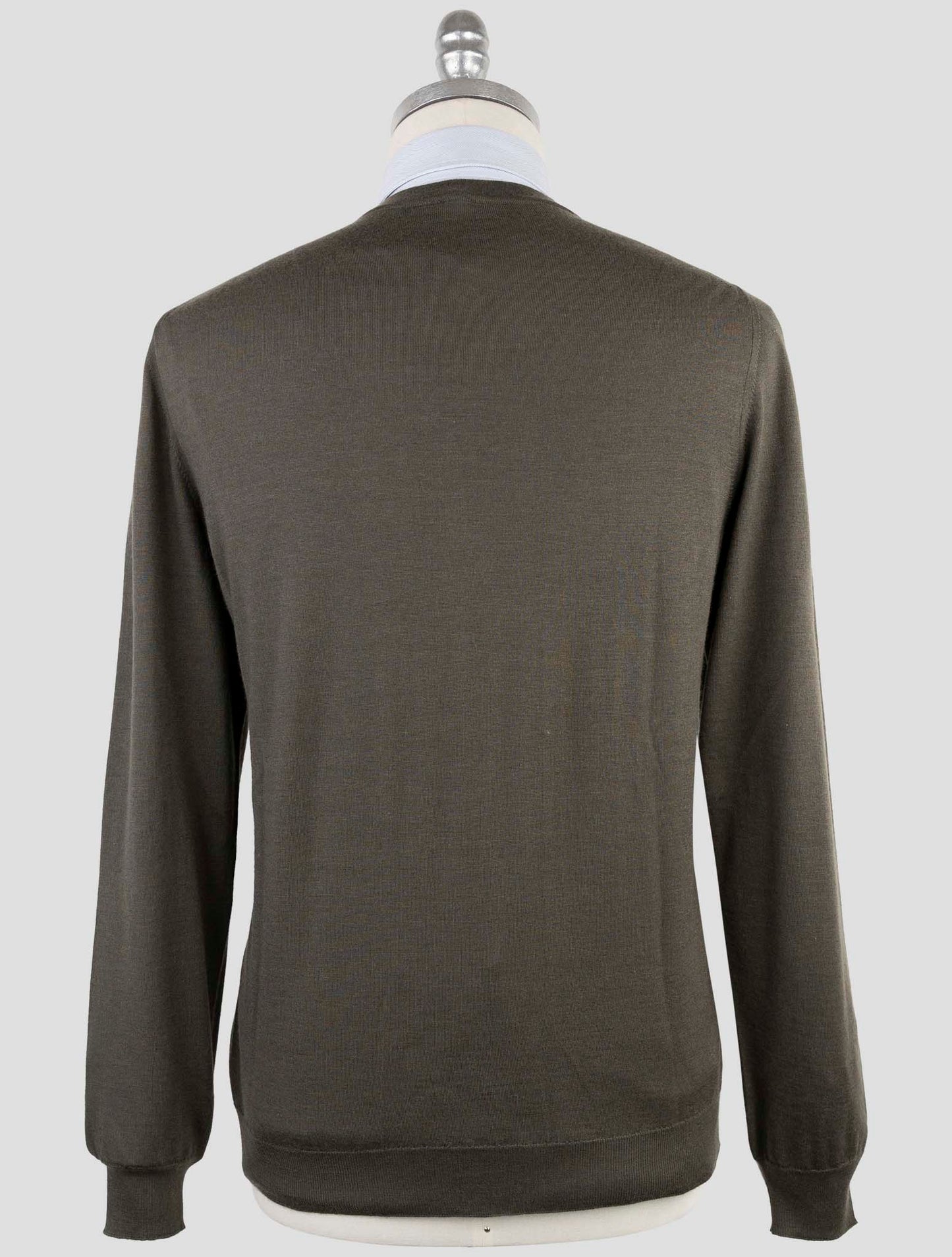 Kiton Green Cashmere Silk Sweater V-Neck