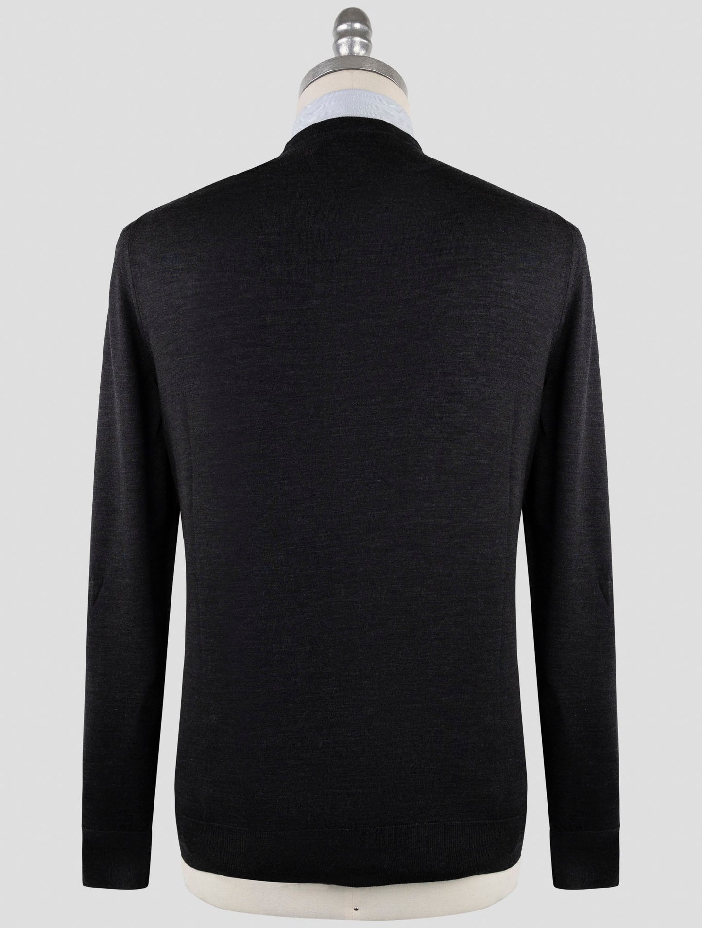 Kiton Dark Gray Wool Sweater V-Neck