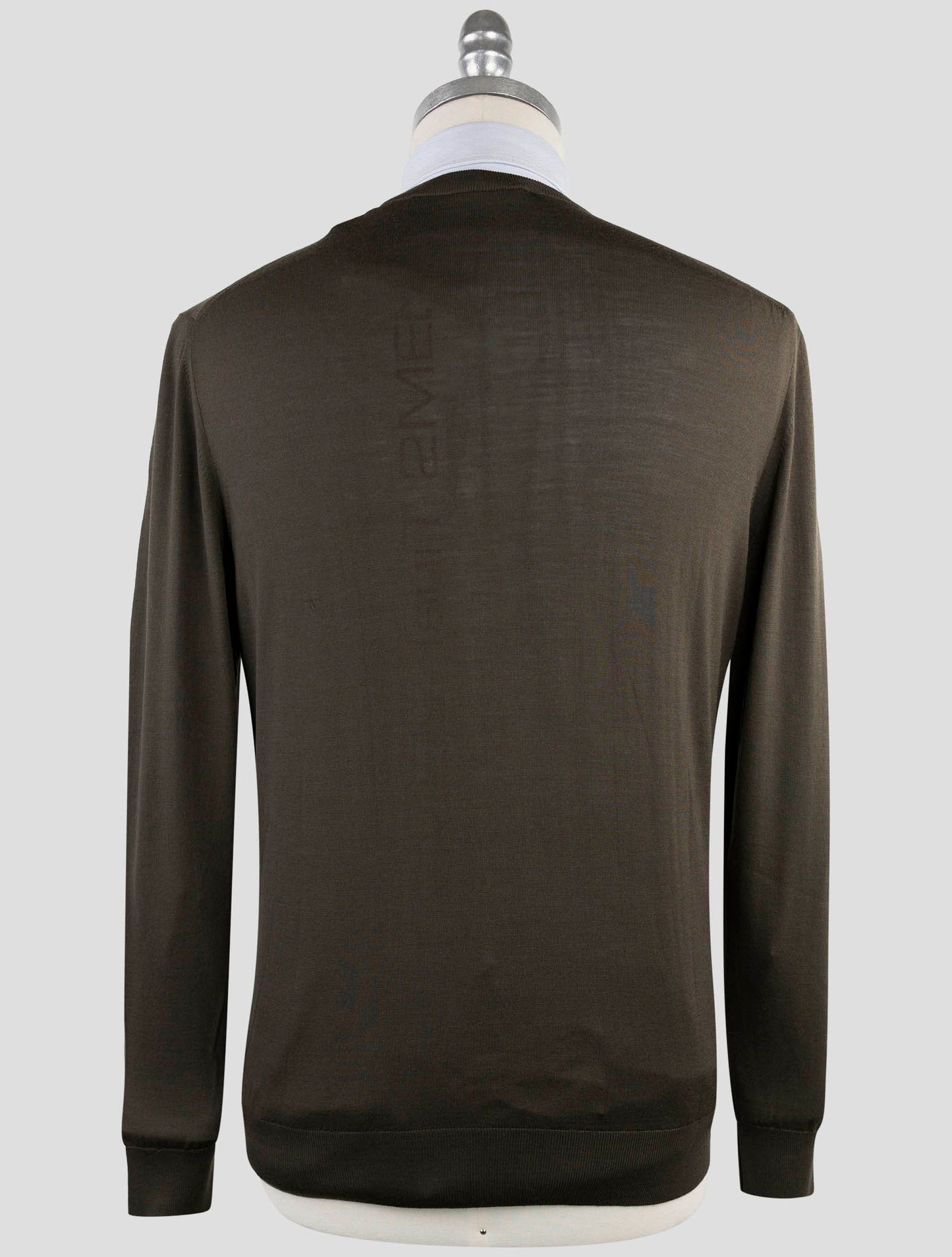 Kiton Green Wool Sweater V-Neck