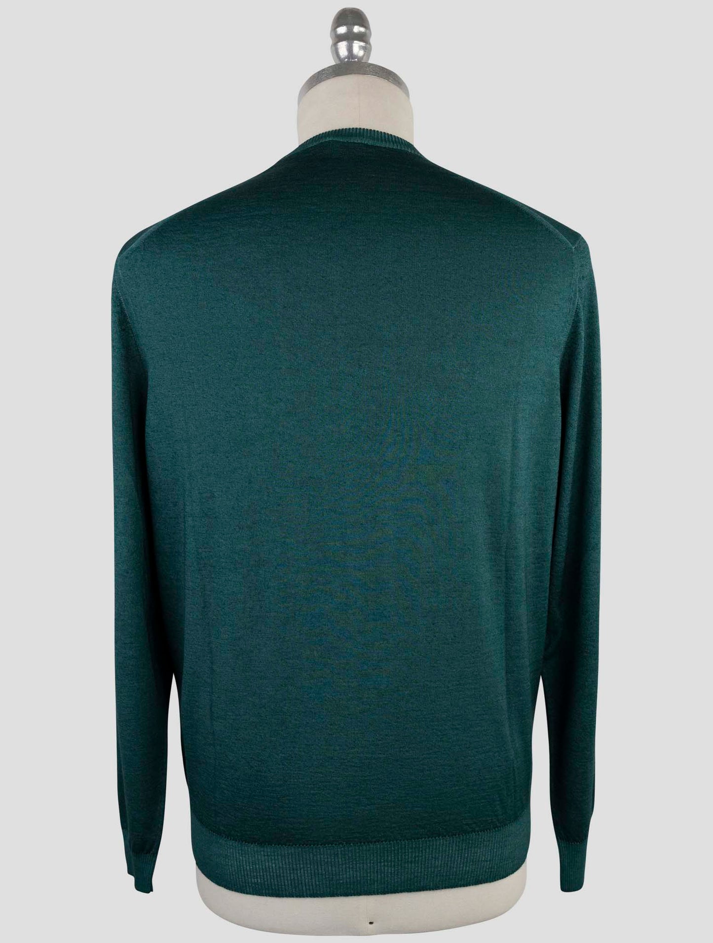 Kiton Green Cashmere Silk Sweater V-Neck