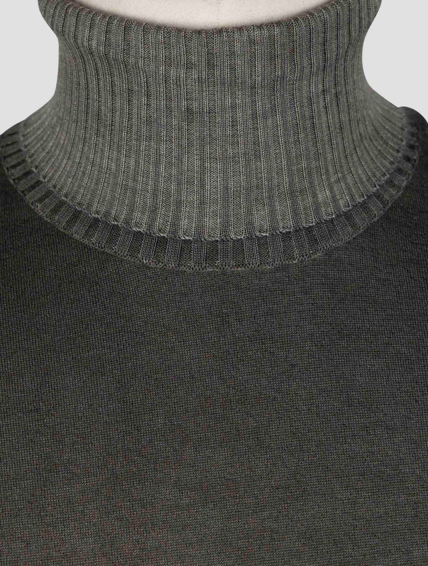 Kiton Gray Cashmere Silk Sweater Turtleneck