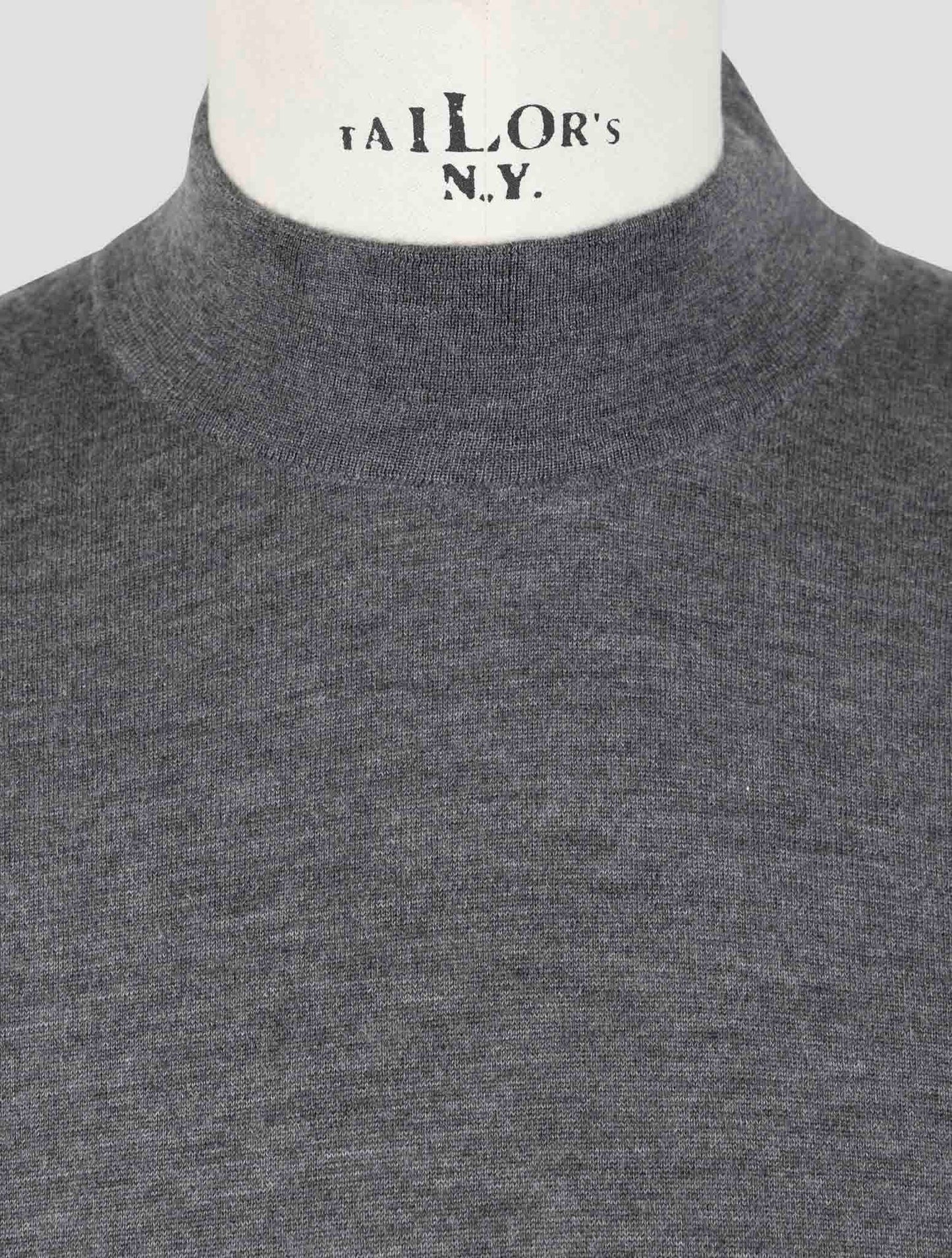 Kiton Gray Cashmere Silk Sweater Half Neck