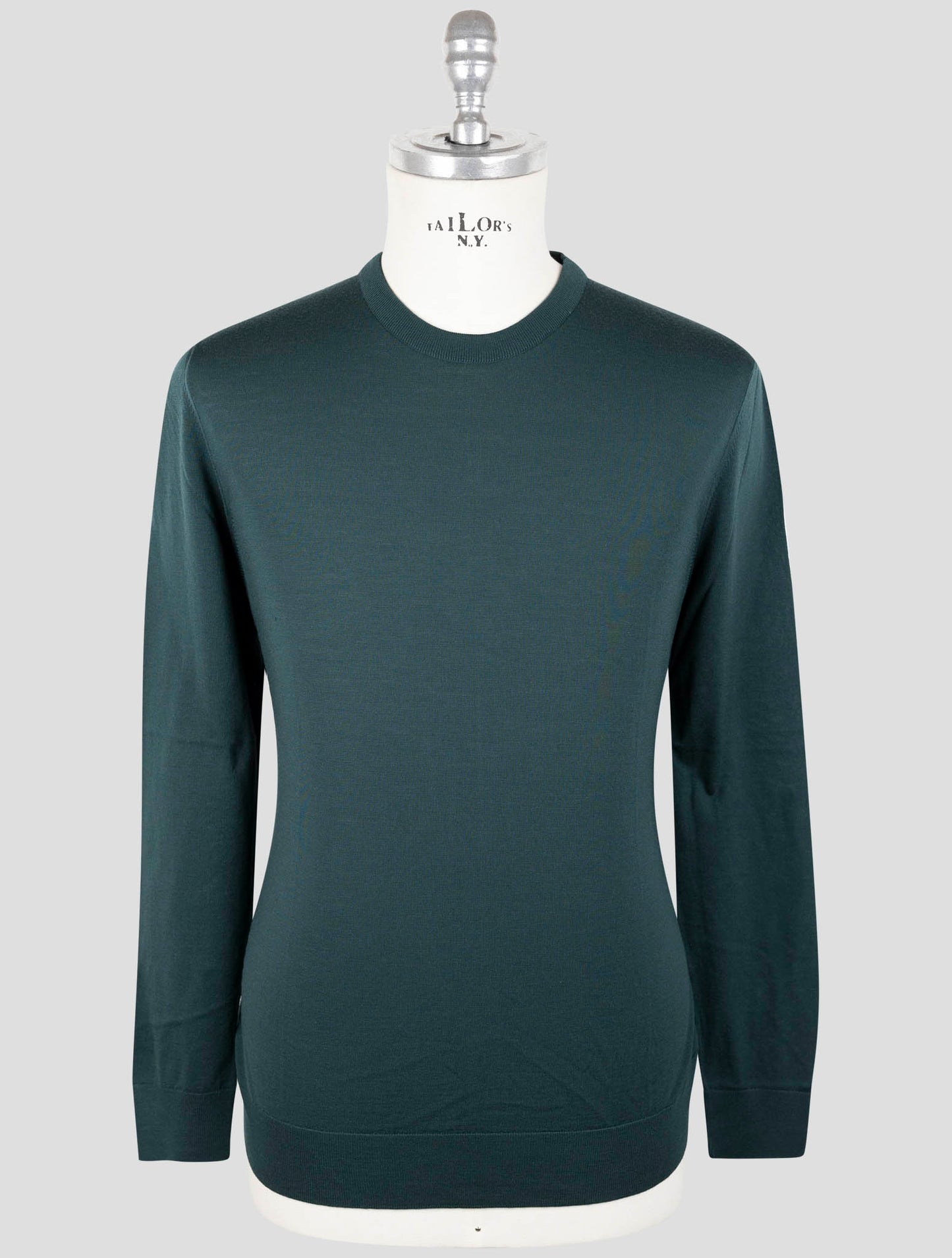 Kiton Green Wool 14 Micron Sweater Crewneck