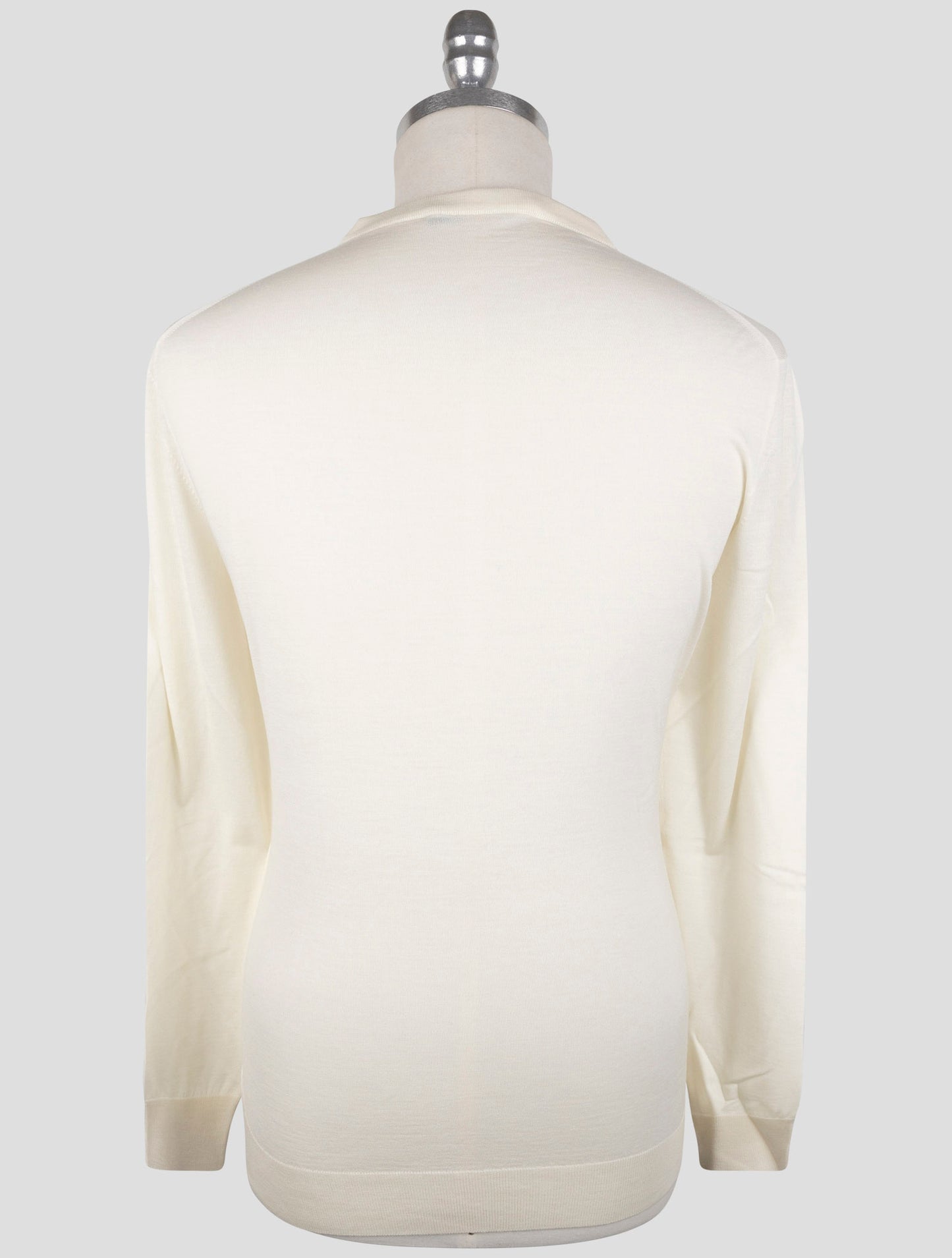 Kiton Beige Wool 14 Micron Sweater Crewneck