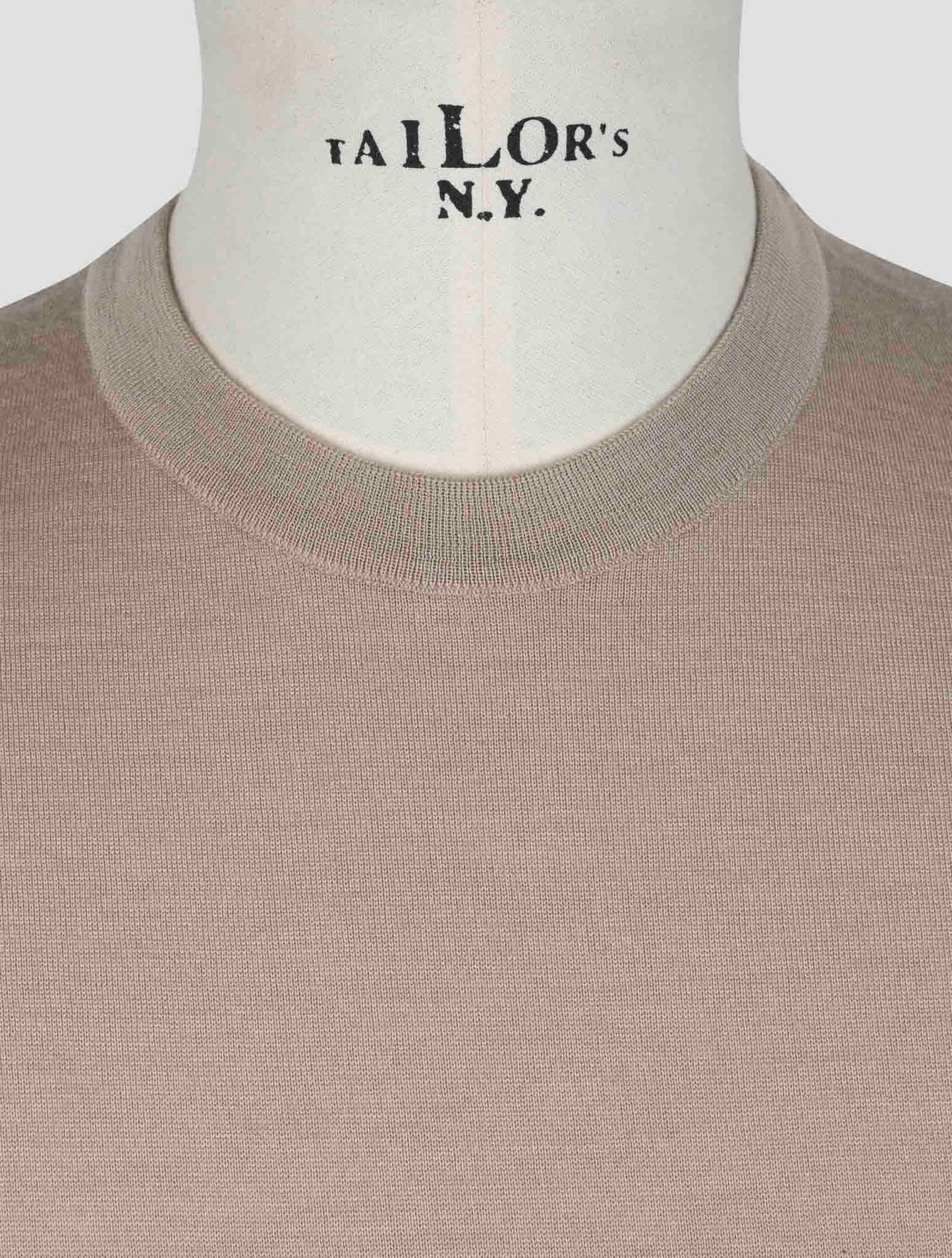 Kiton Brown Cashmere Silk Sweater Crewneck