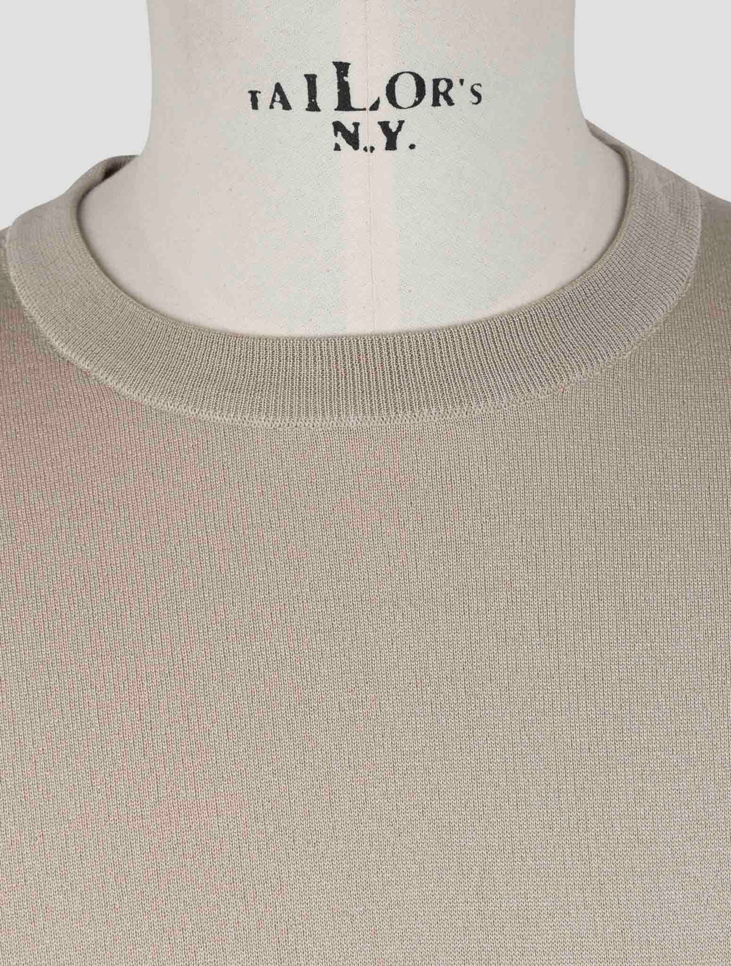 Kiton Brown Silk Sweater Crewneck