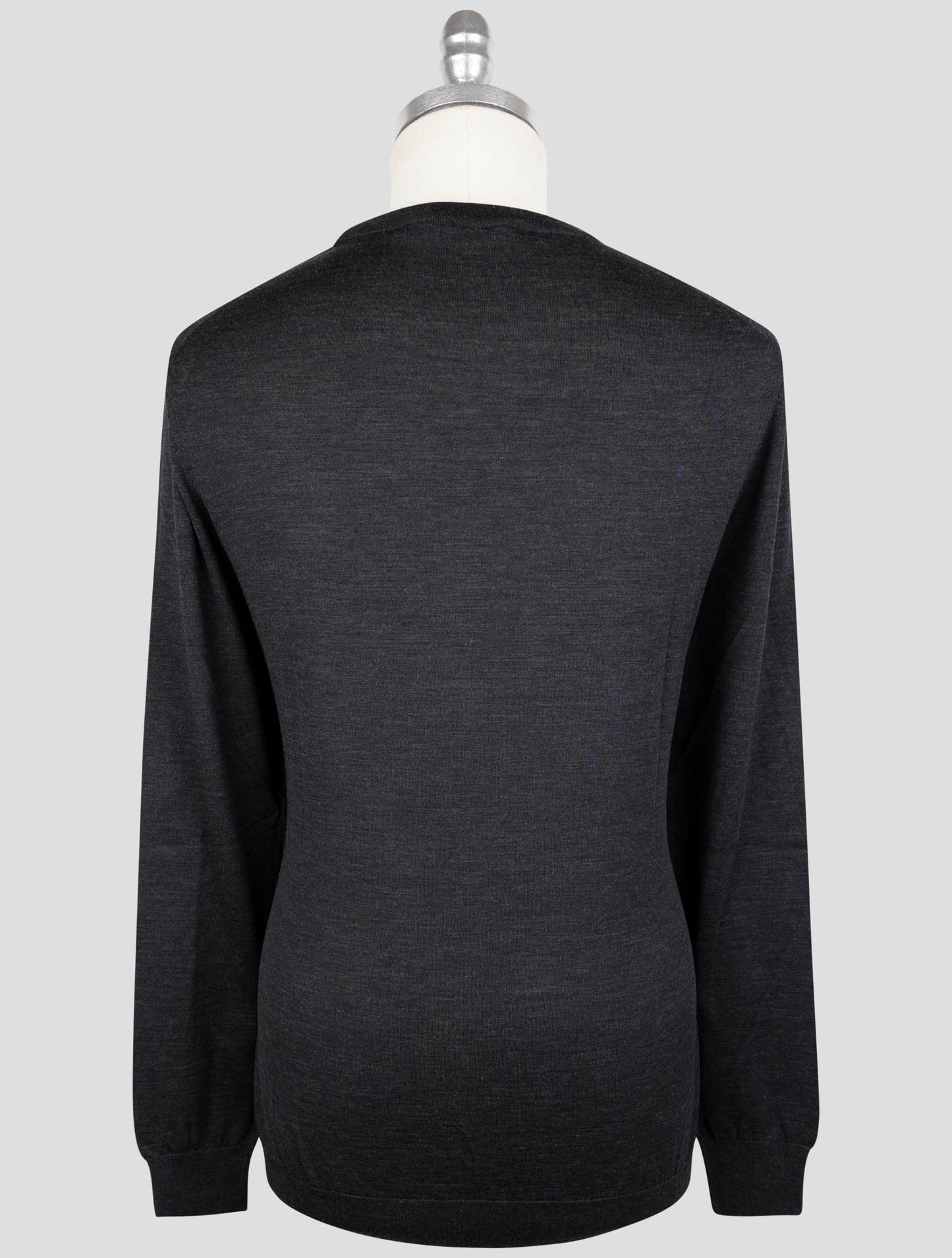 Kiton Black Wool 14 Micron Sweater Crewneck