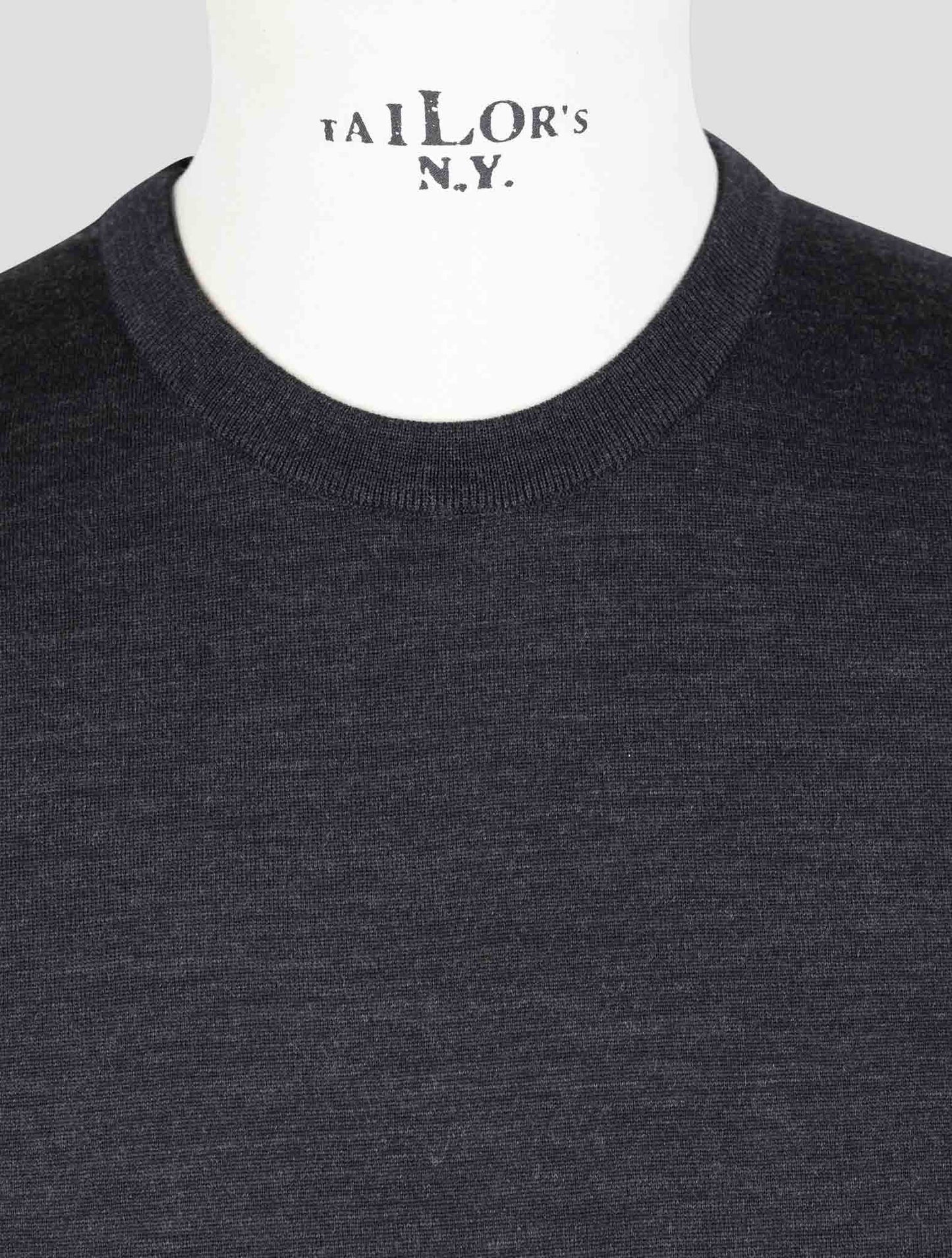 Kiton Black Wool 14 Micron Sweater Crewneck
