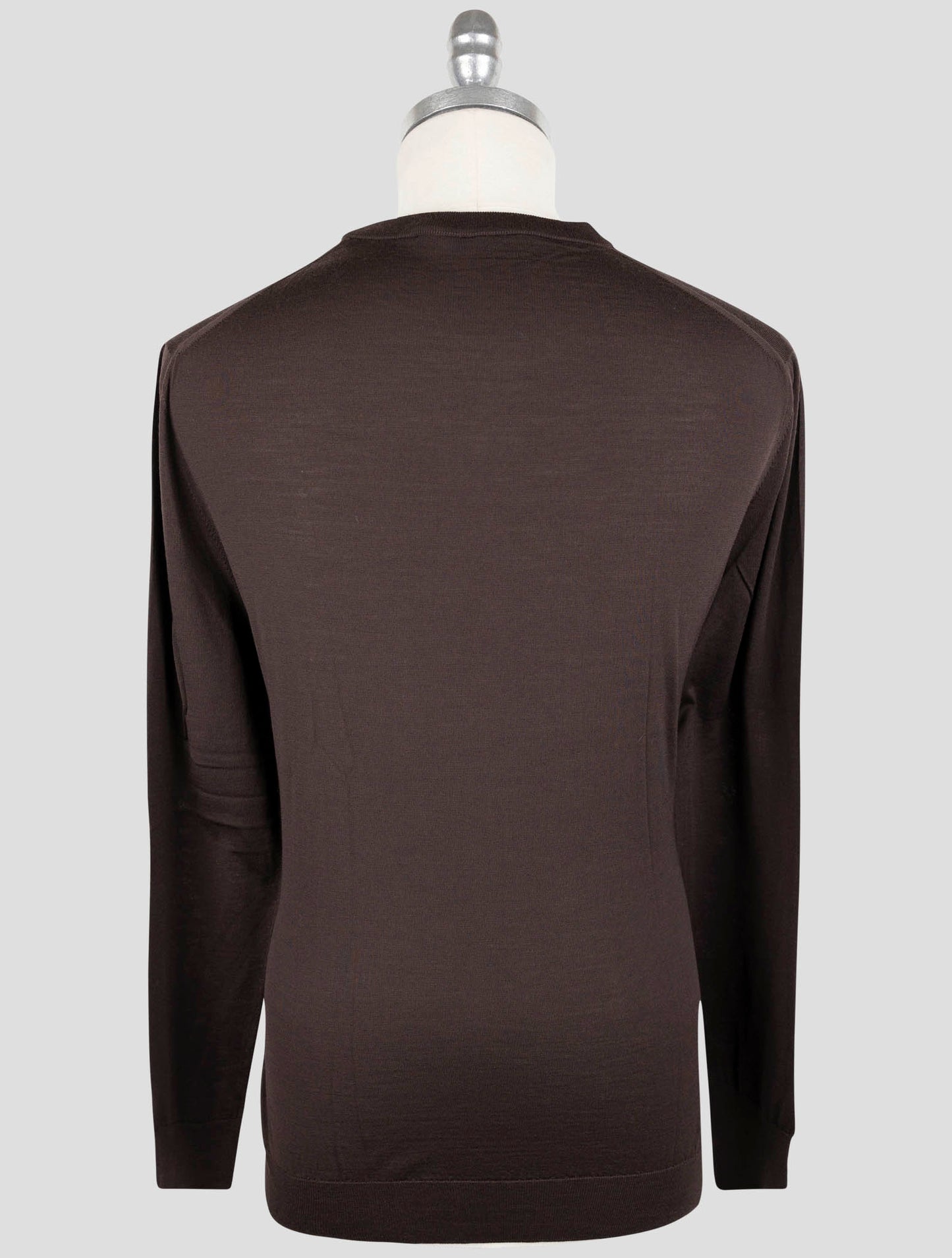 Kiton Brown Wool 14 Micron Sweater V-Neck