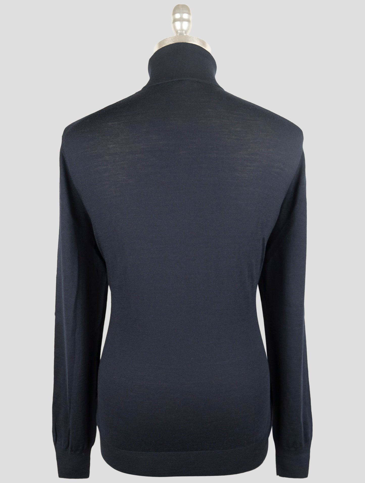 Kiton Dark Blue Wool Sweater Turtleneck