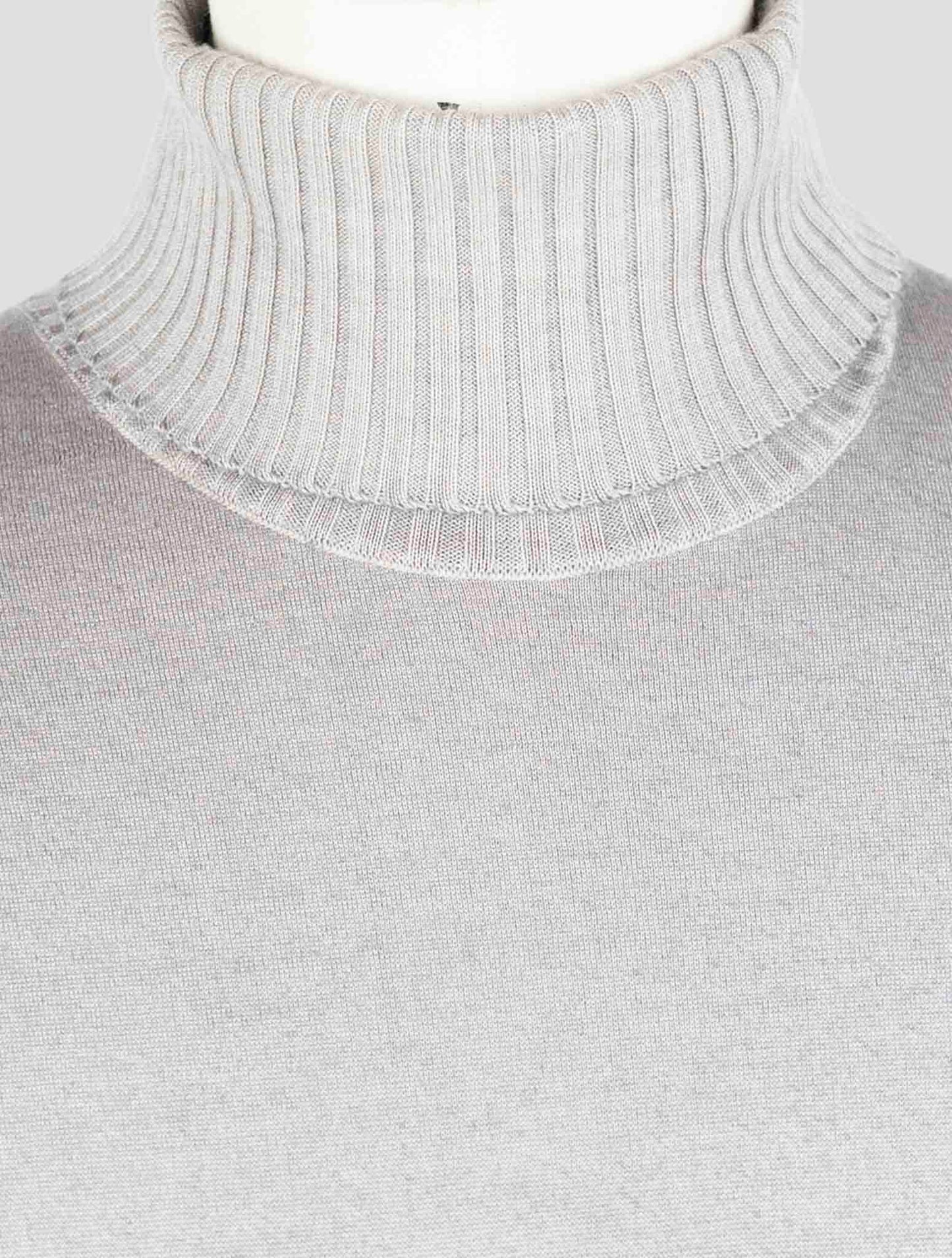 Kiton Gray Cashmere Silk Sweater Turtleneck