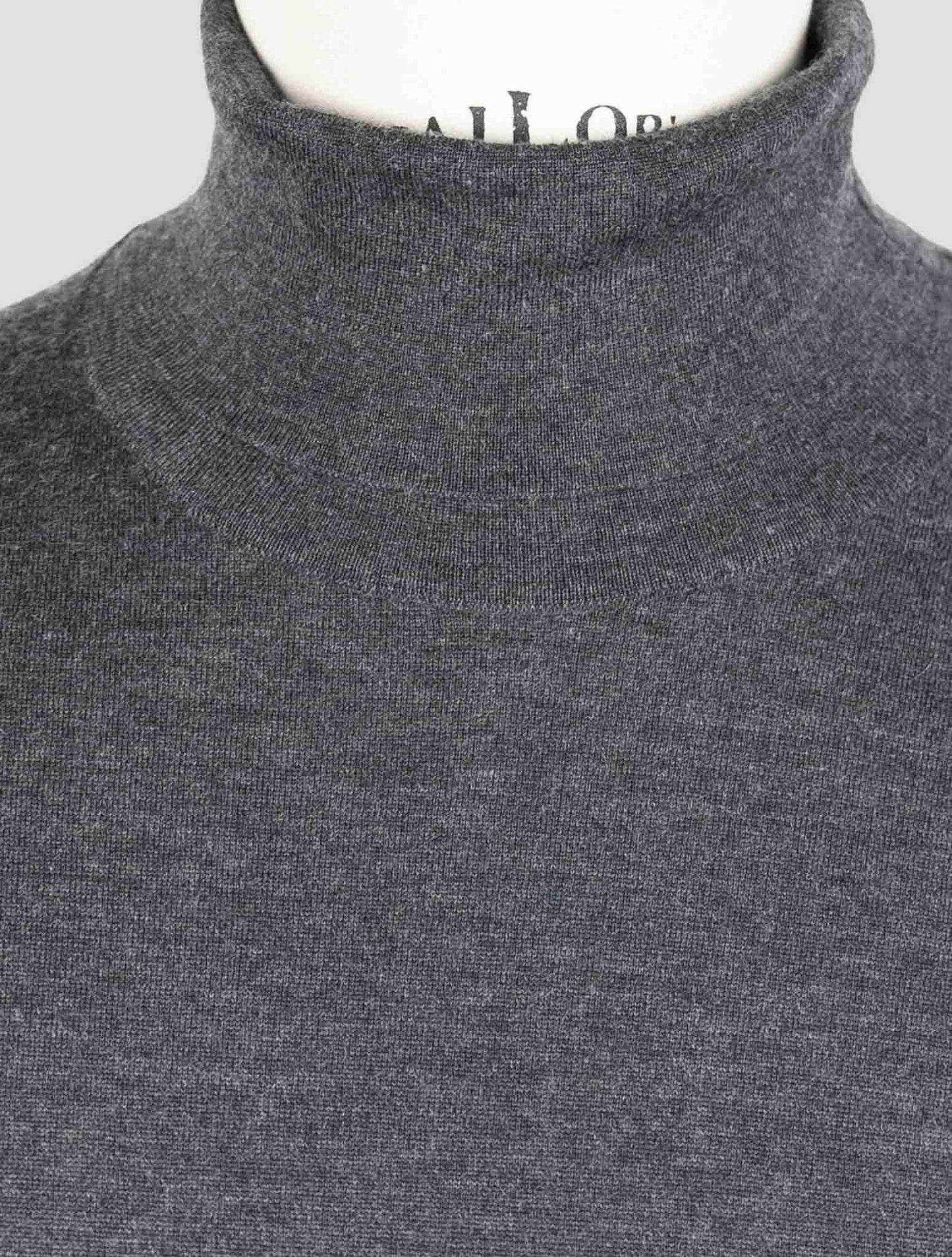 Kiton Gray Silk Cashmere Sweater Turtleneck