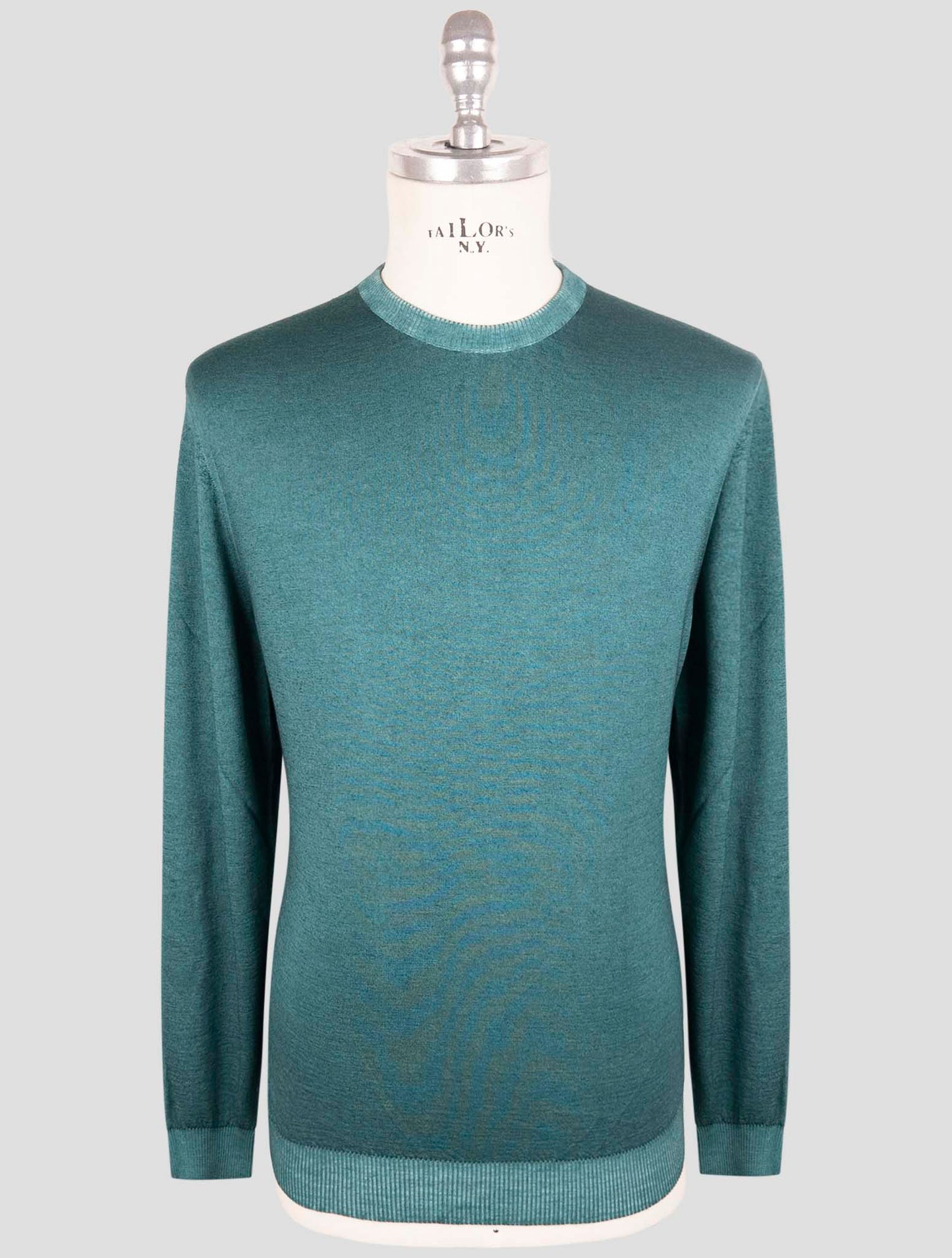 Kiton Green Cashmere Silk Sweater Crewneck