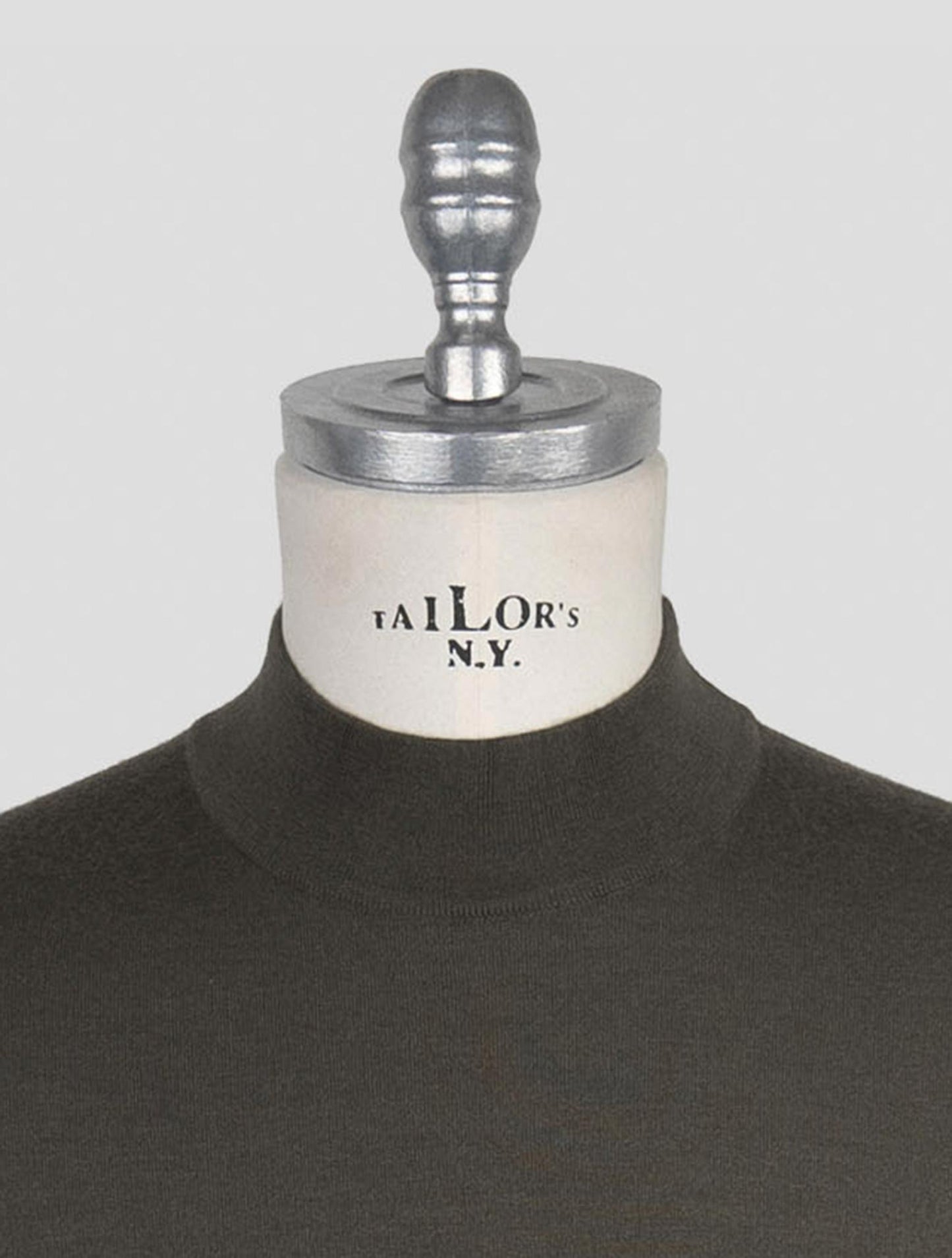 Kiton Brown Cashmere Silk Sweater Half Neck