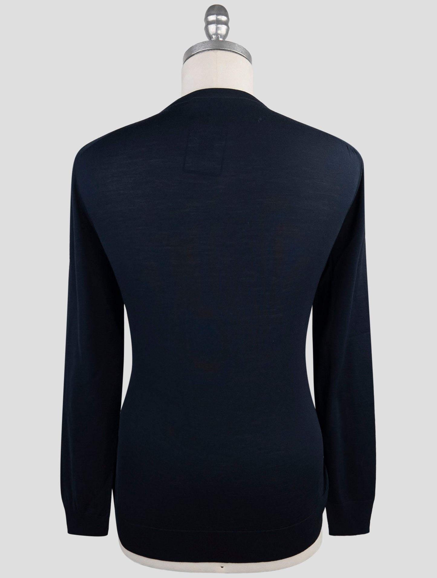 Kiton Blue Wool 14 Micron Sweater Crewneck